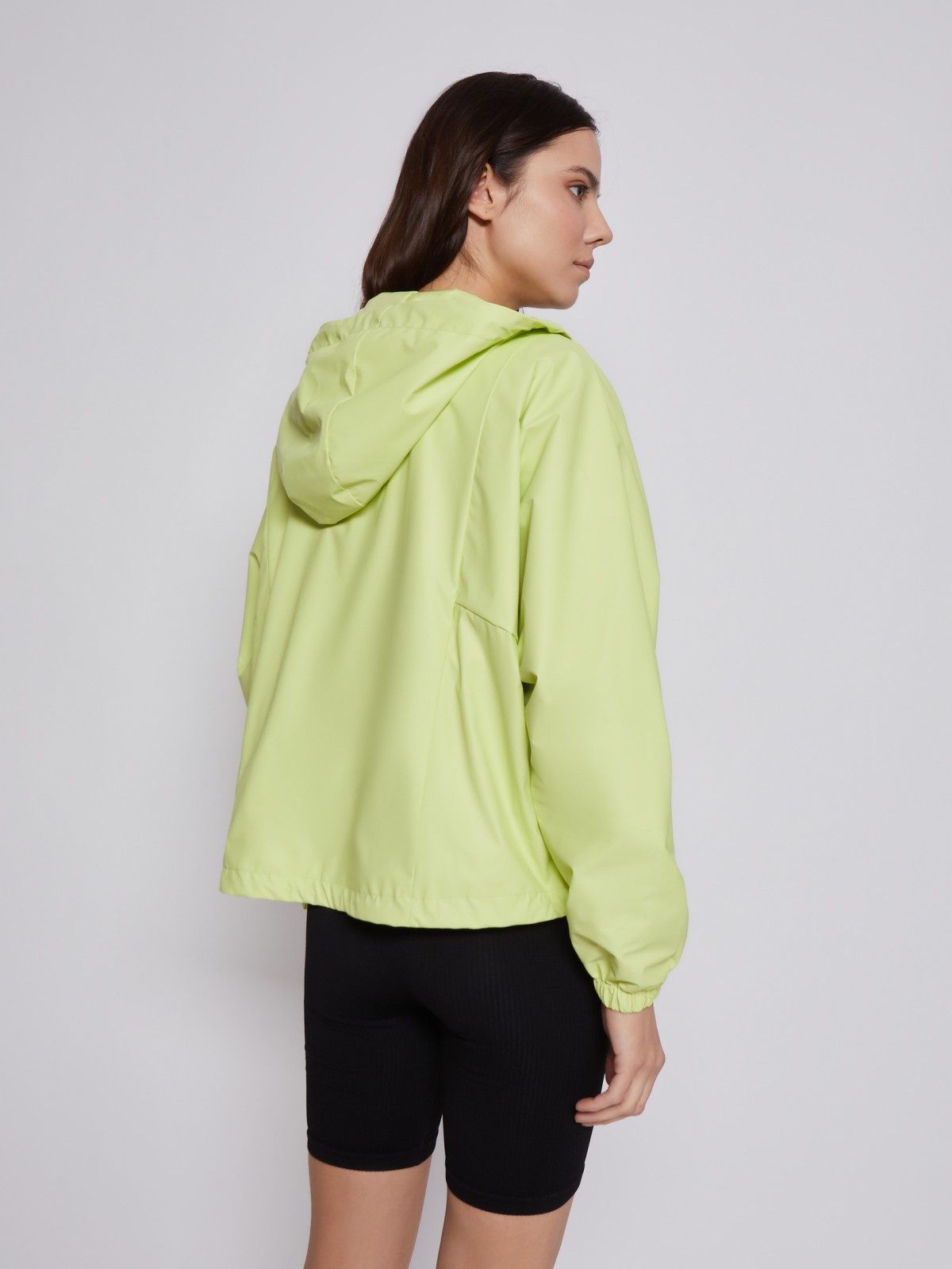Куртка-ветровка с капюшоном zolla 02321562J034, цвет светло-зеленый, размер XS - фото 6