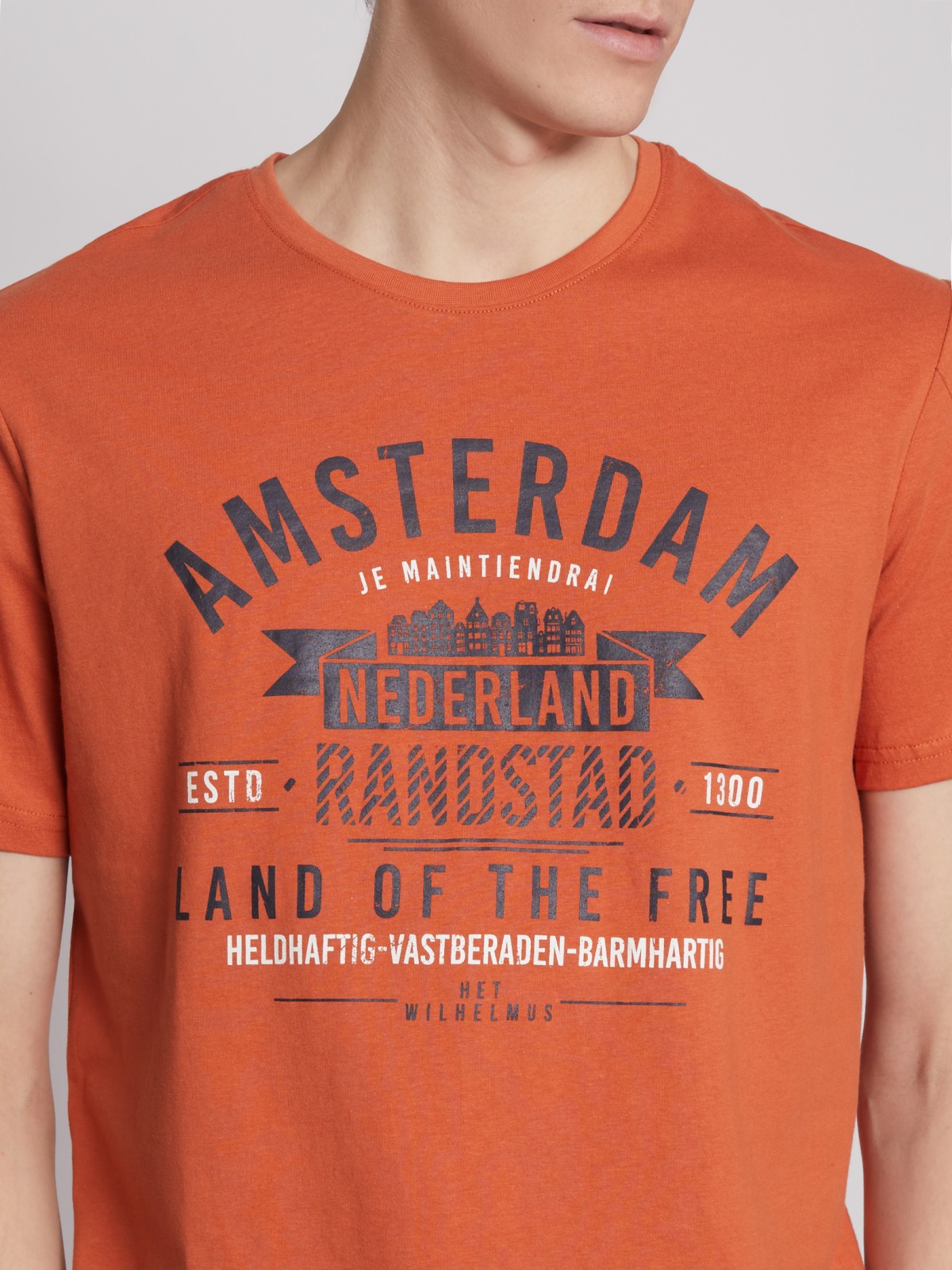 Футболка из хлопка с принтом-надписью