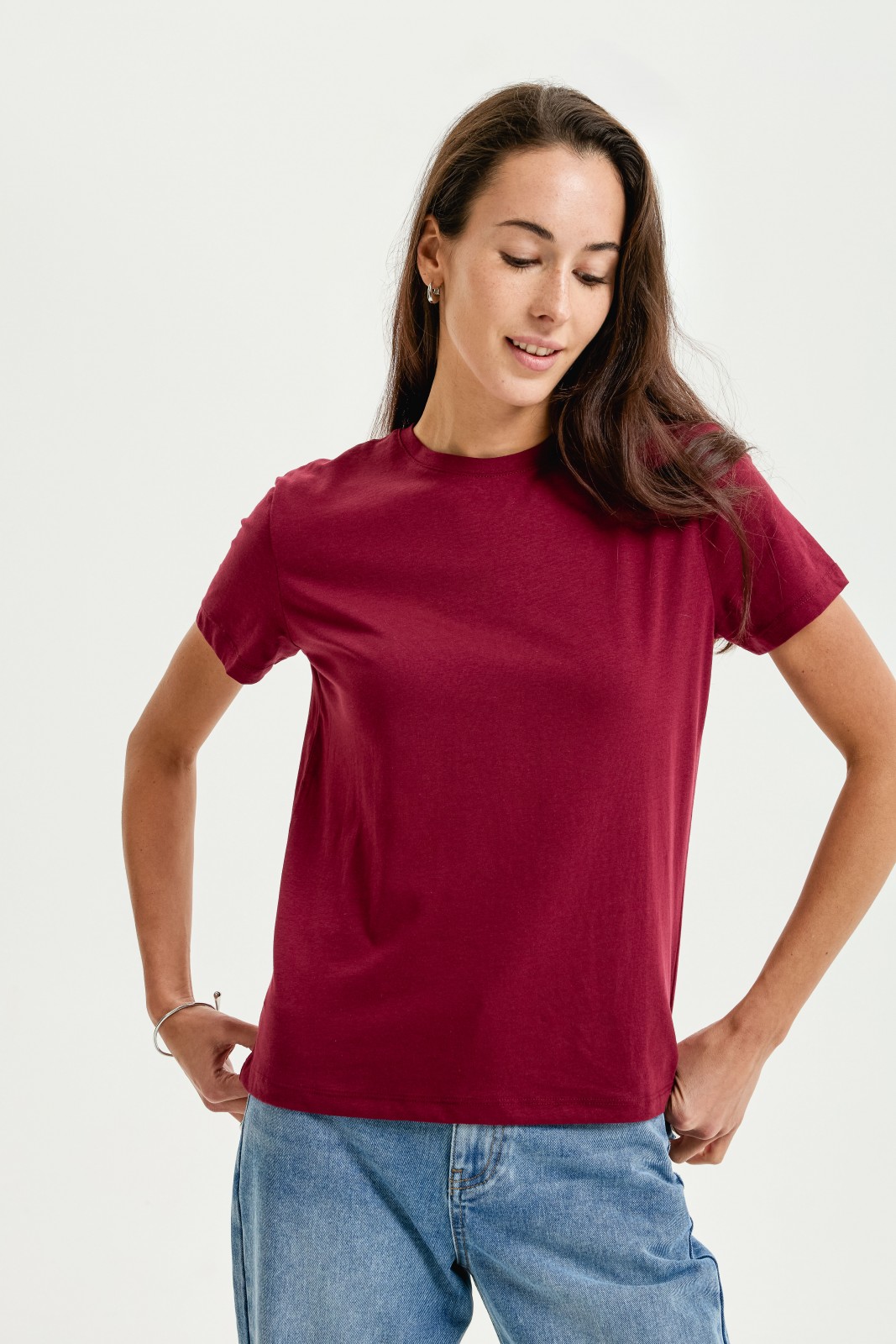 Футболка из хлопка однотонная