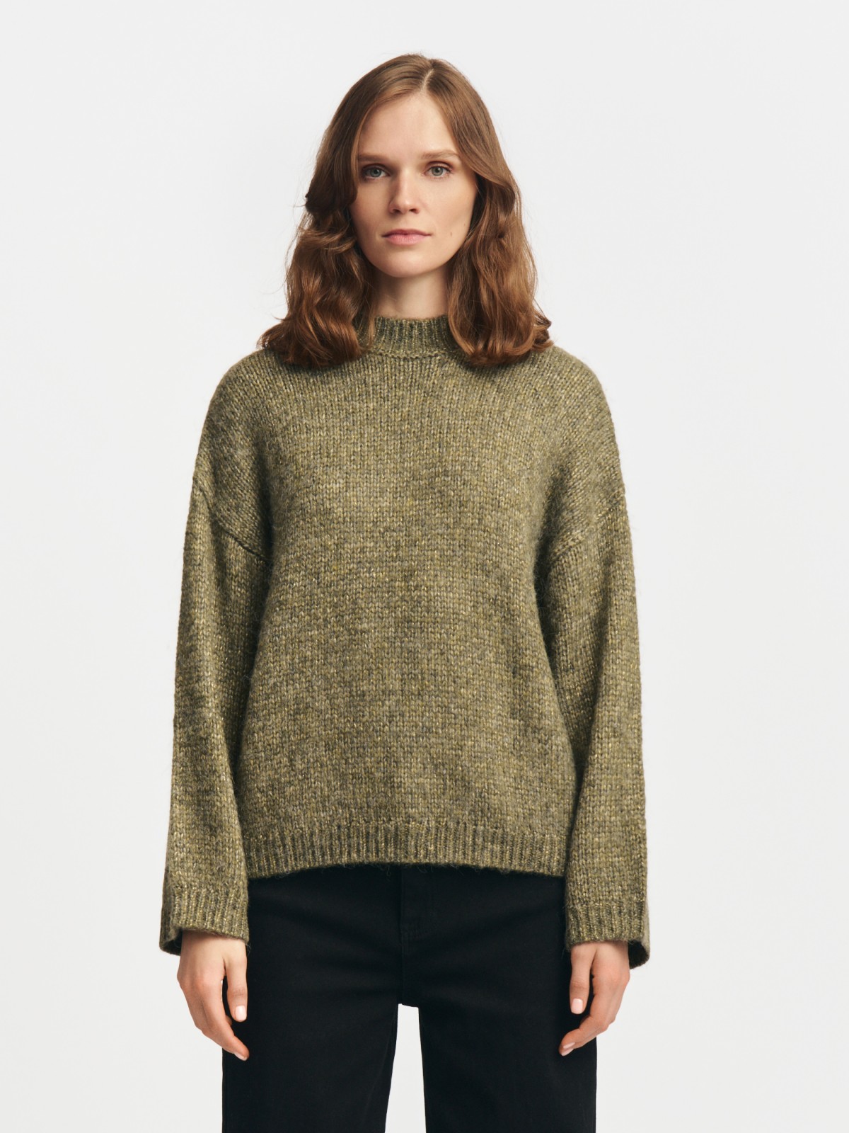 Вязаный свитер с люрексом