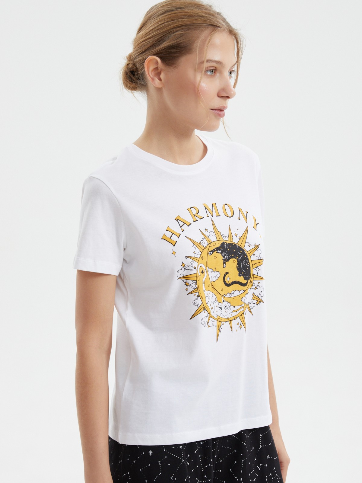 Футболка из хлопка с принтом