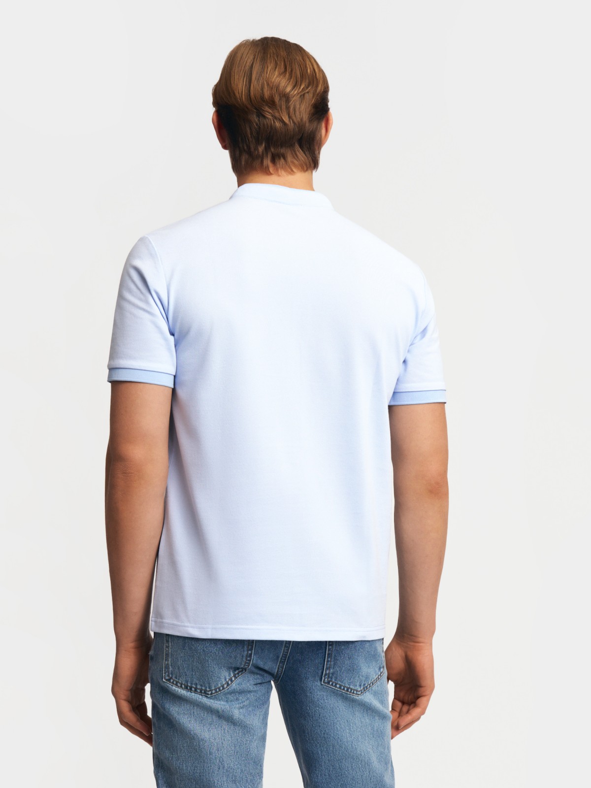 Футболка поло с воротником-стойкой