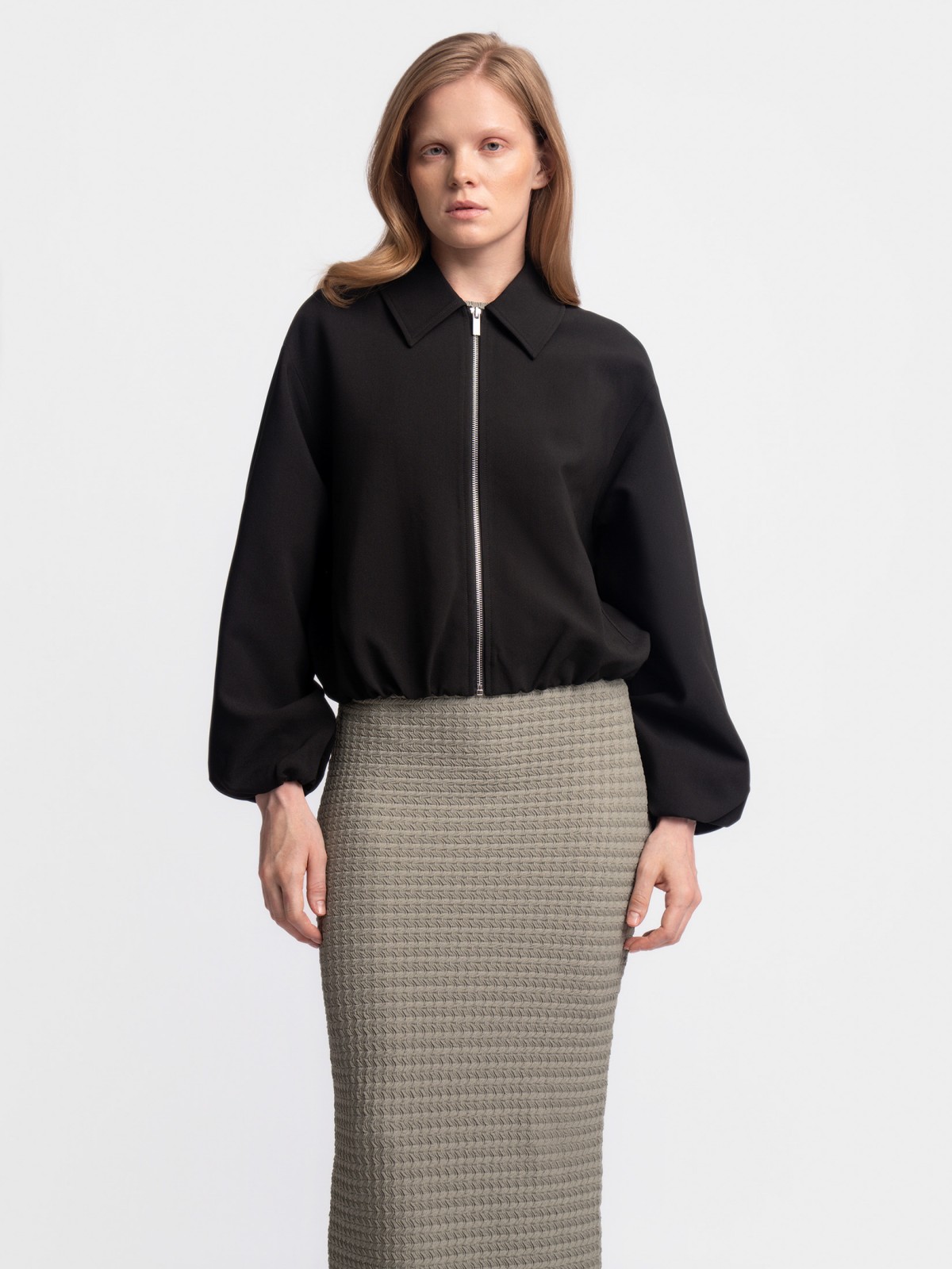 Куртка-бомбер с воротником