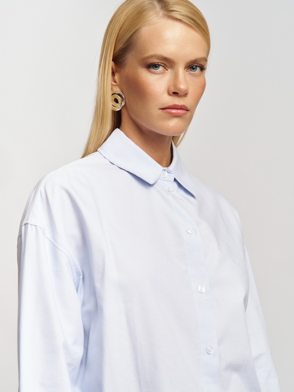 Рубашка из хлопка с длинным рукавом