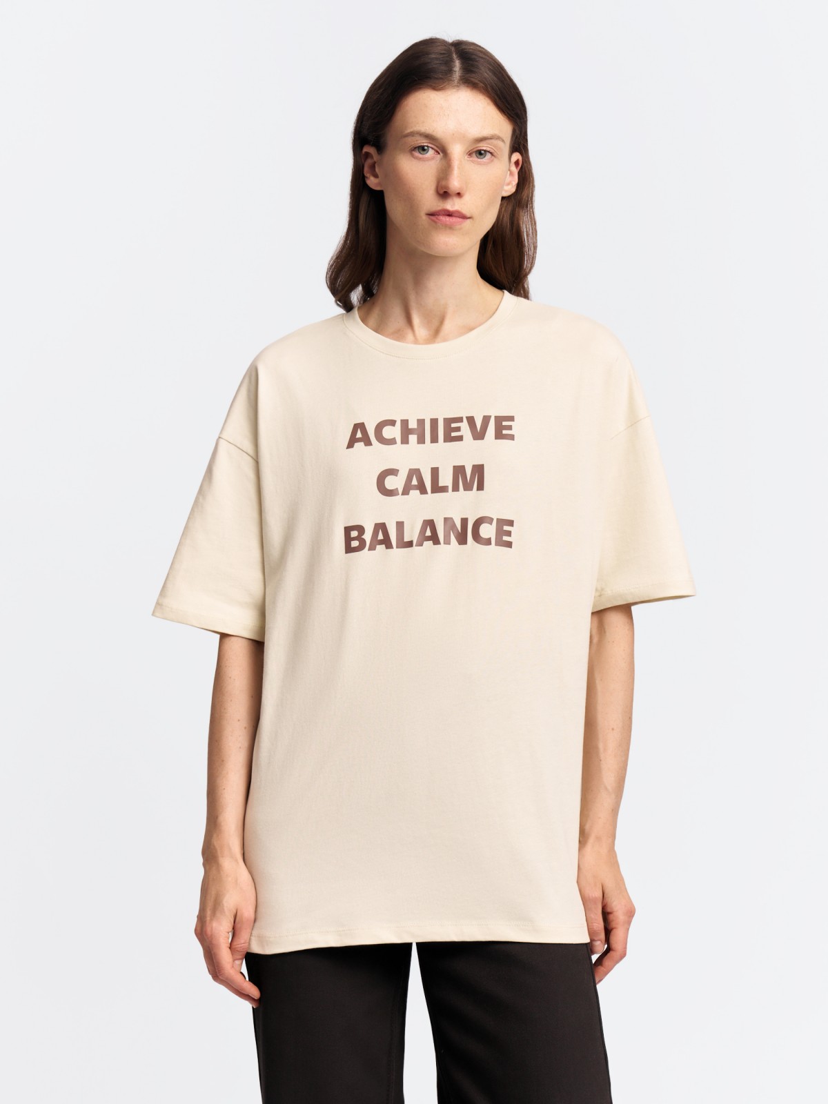 Футболка оверсайз из хлопка с принтом