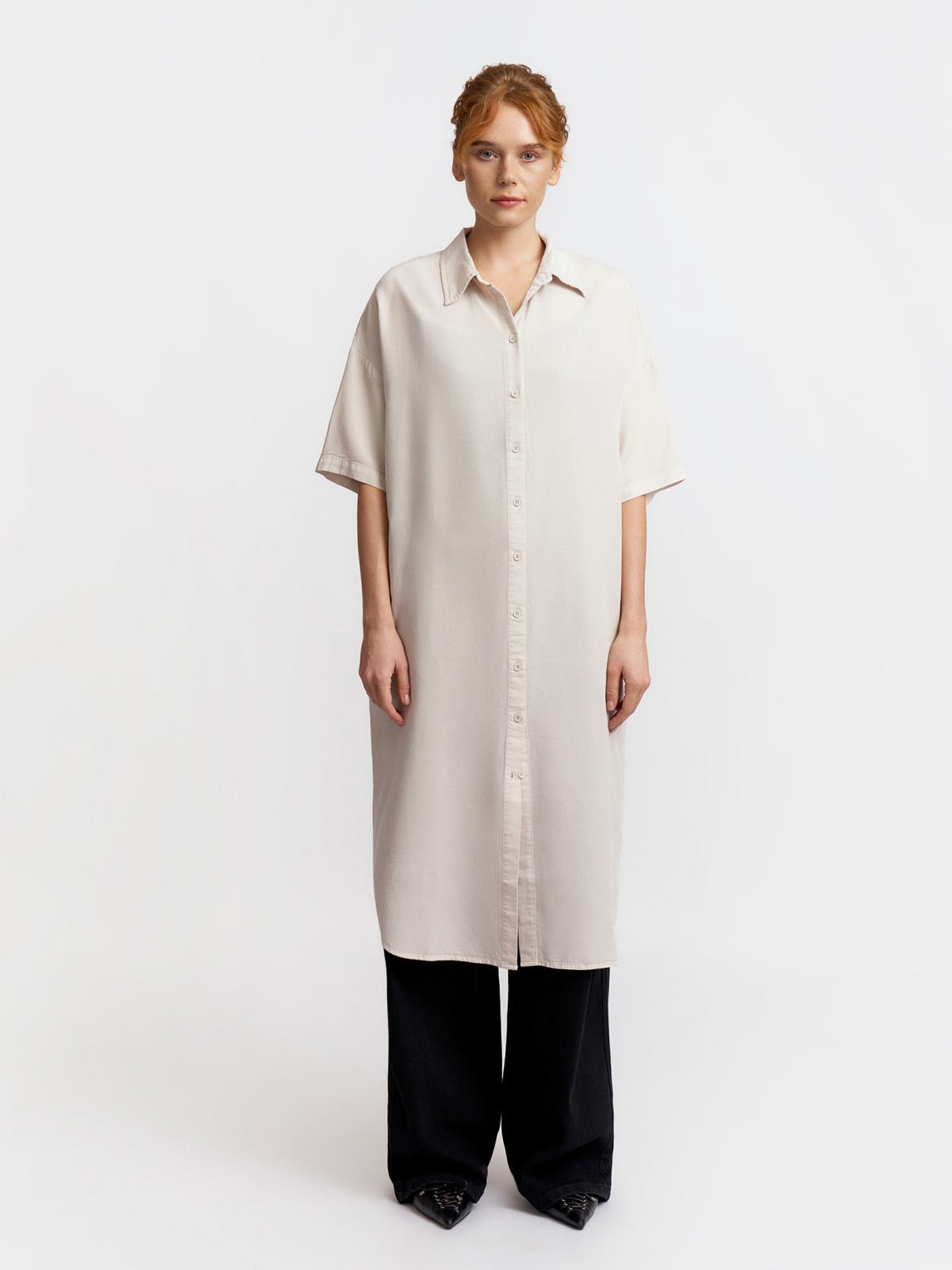 Платье-рубашка миди