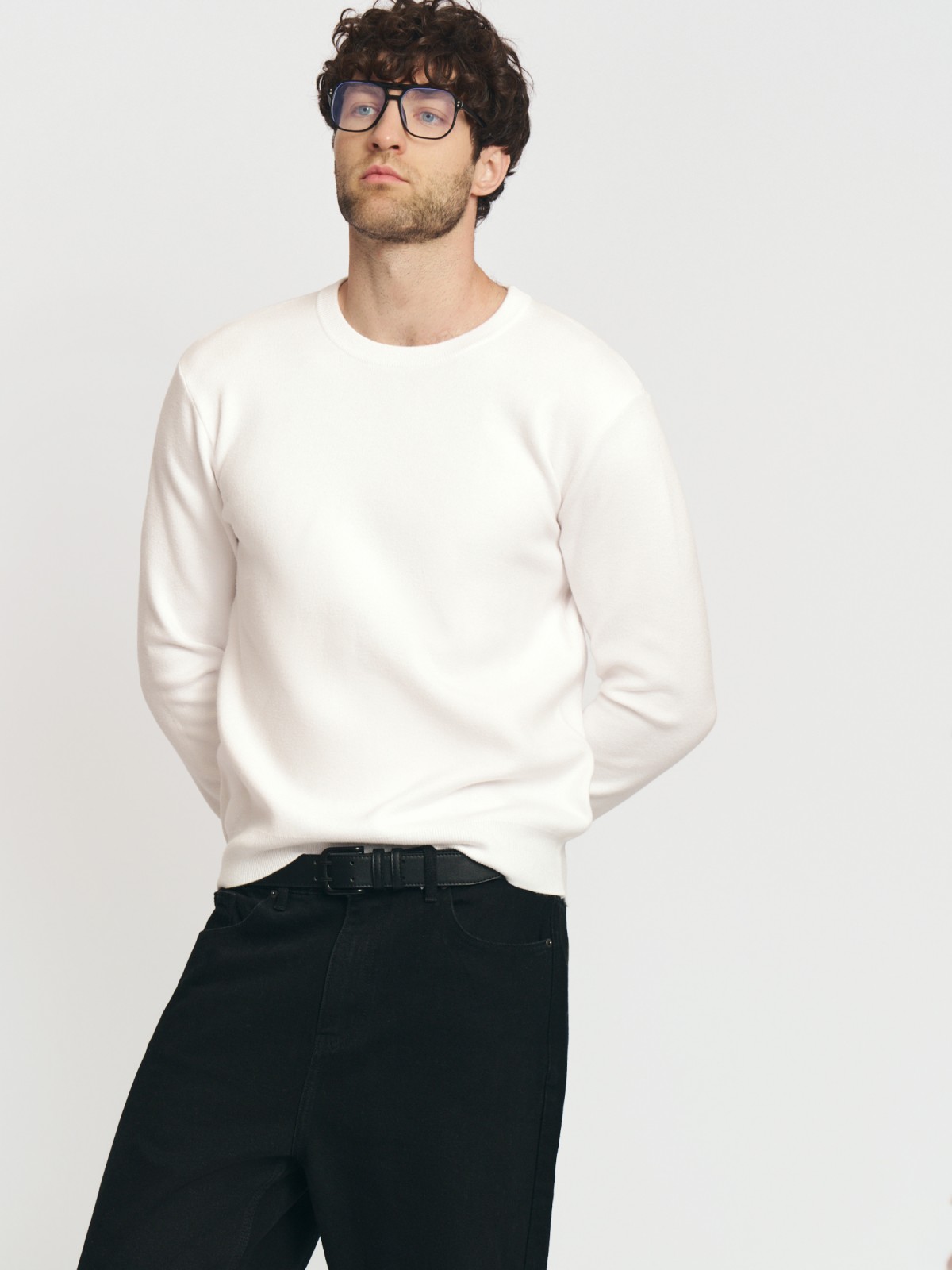 Трикотажный джемпер с длинным рукавом