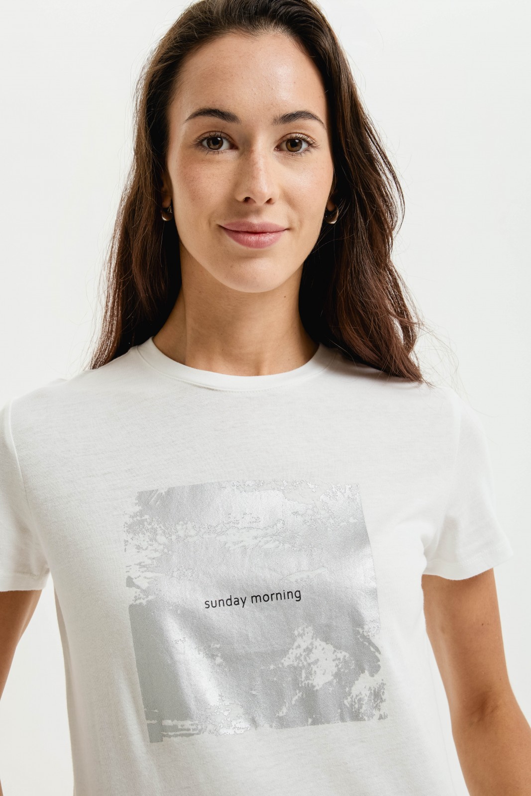 Футболка из хлопка с принтом