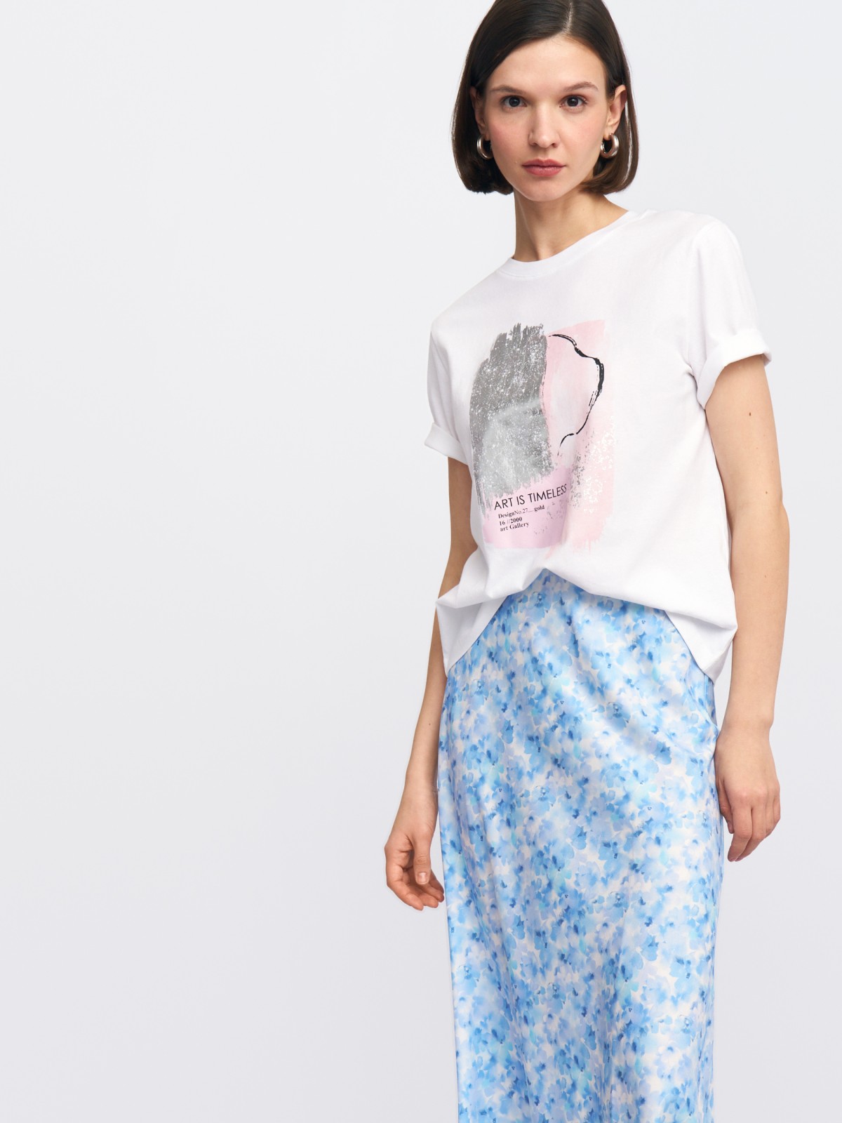 Футболка из хлопка с принтом