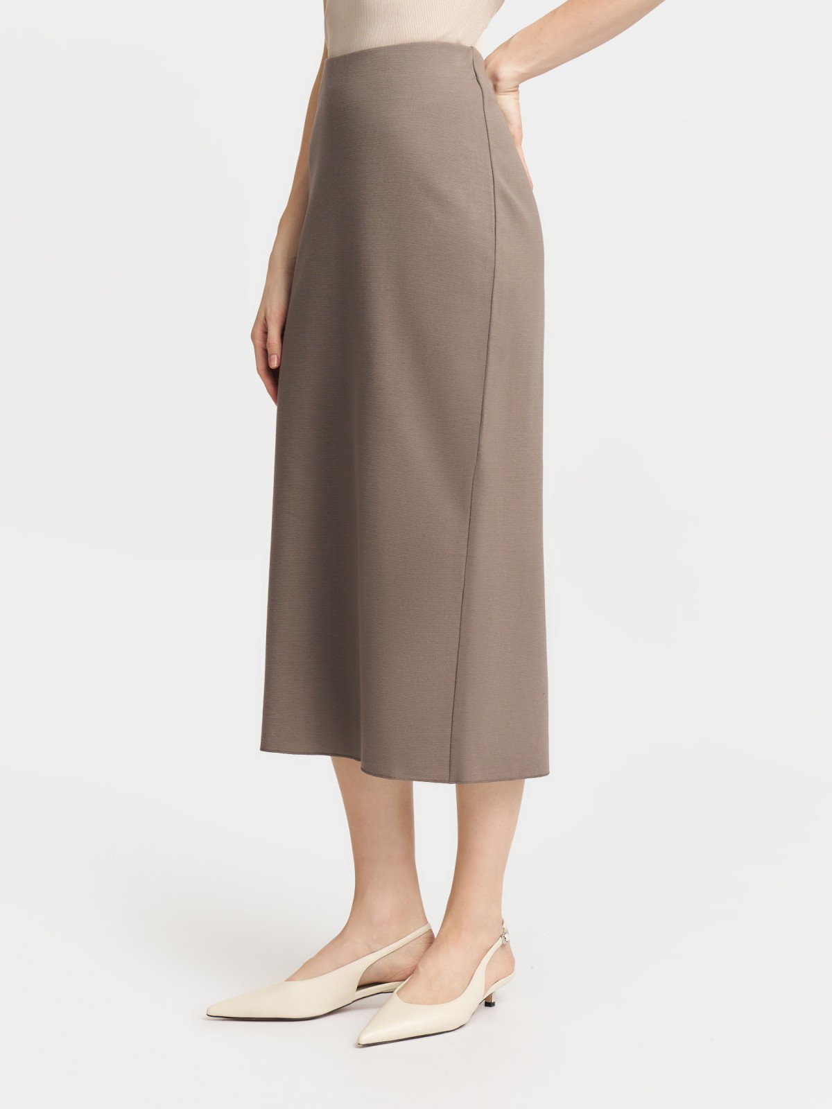 Трикотажная юбка-карандаш на резинке