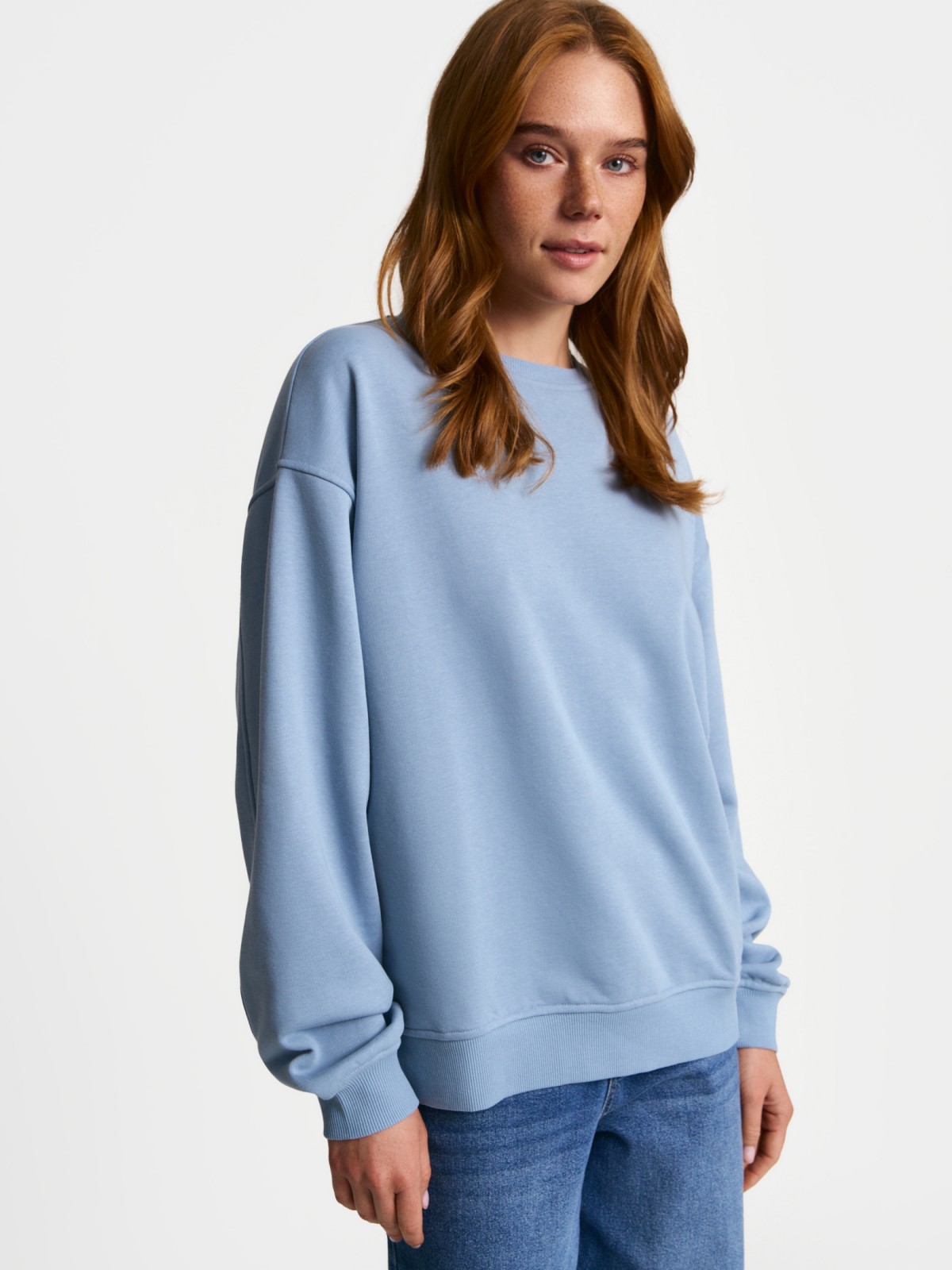 Однотонный трикотажный свитшот