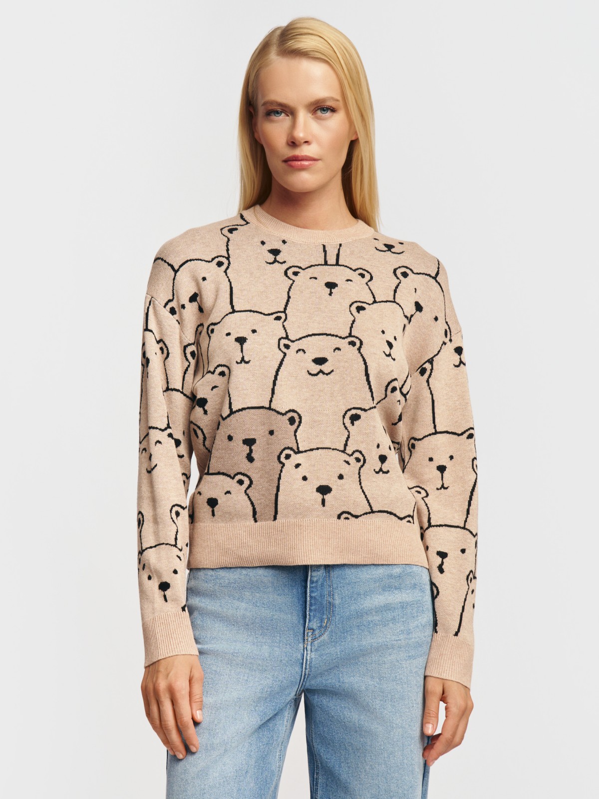 Джемпер из вязаного трикотажа с узором