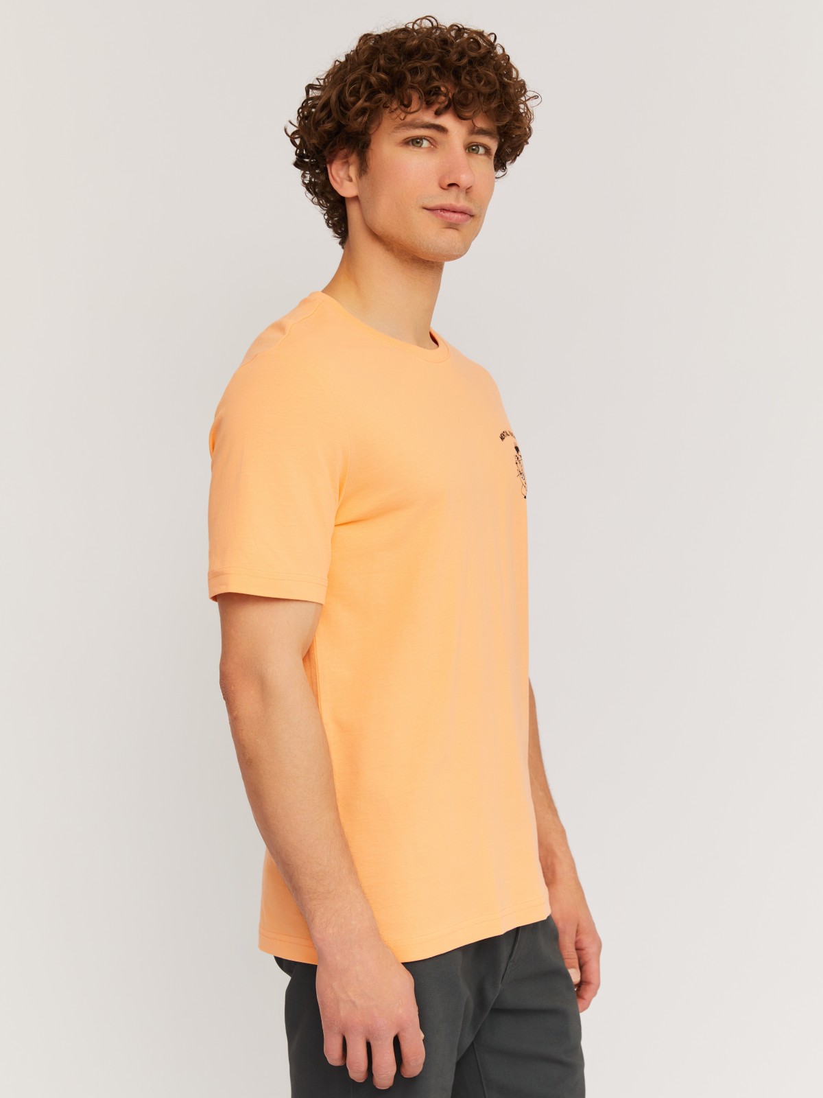 Футболка из хлопка с принтом