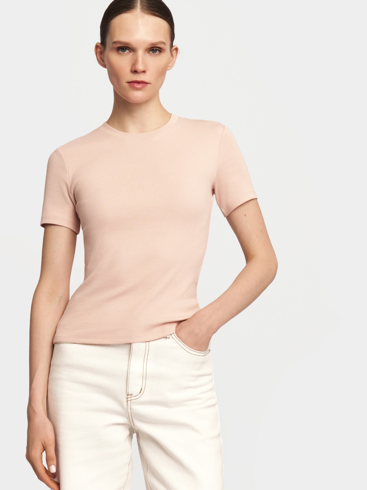 Футболка из хлопка однотонная