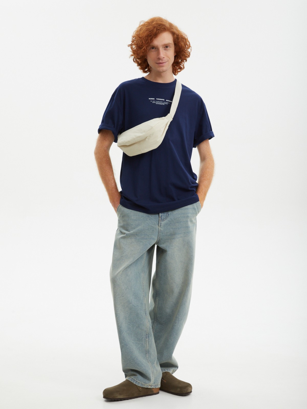 Футболка из хлопка с надписью