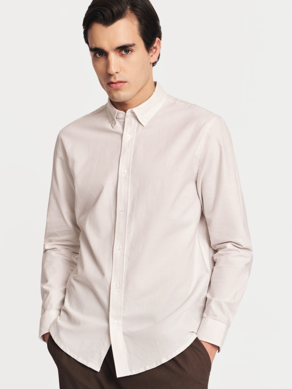 Рубашка в полоску из хлопка