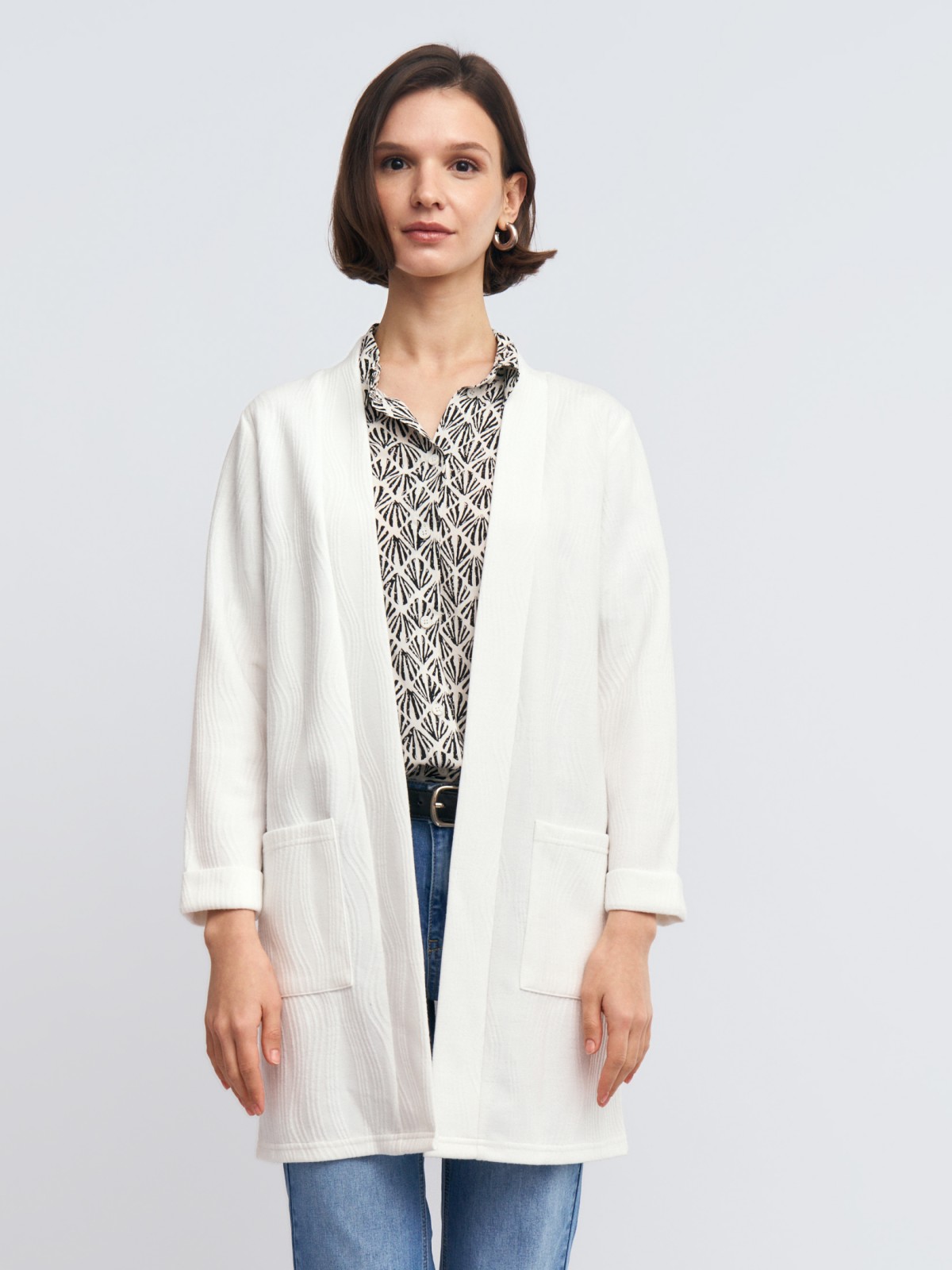 Трикотажный кардиган с карманами