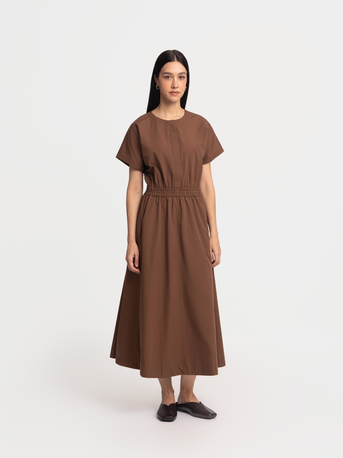 Платье миди на резинке