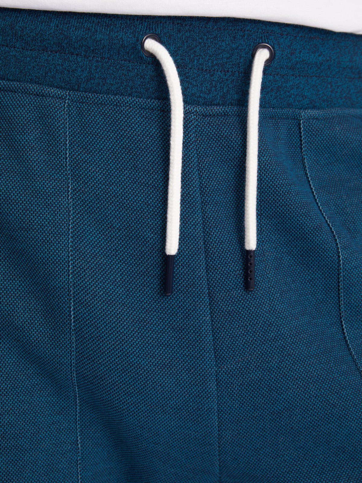 Трикотажные брюки-джоггеры в спортивном стиле zolla 213317604053, цвет бирюзовый, размер S - фото 3
