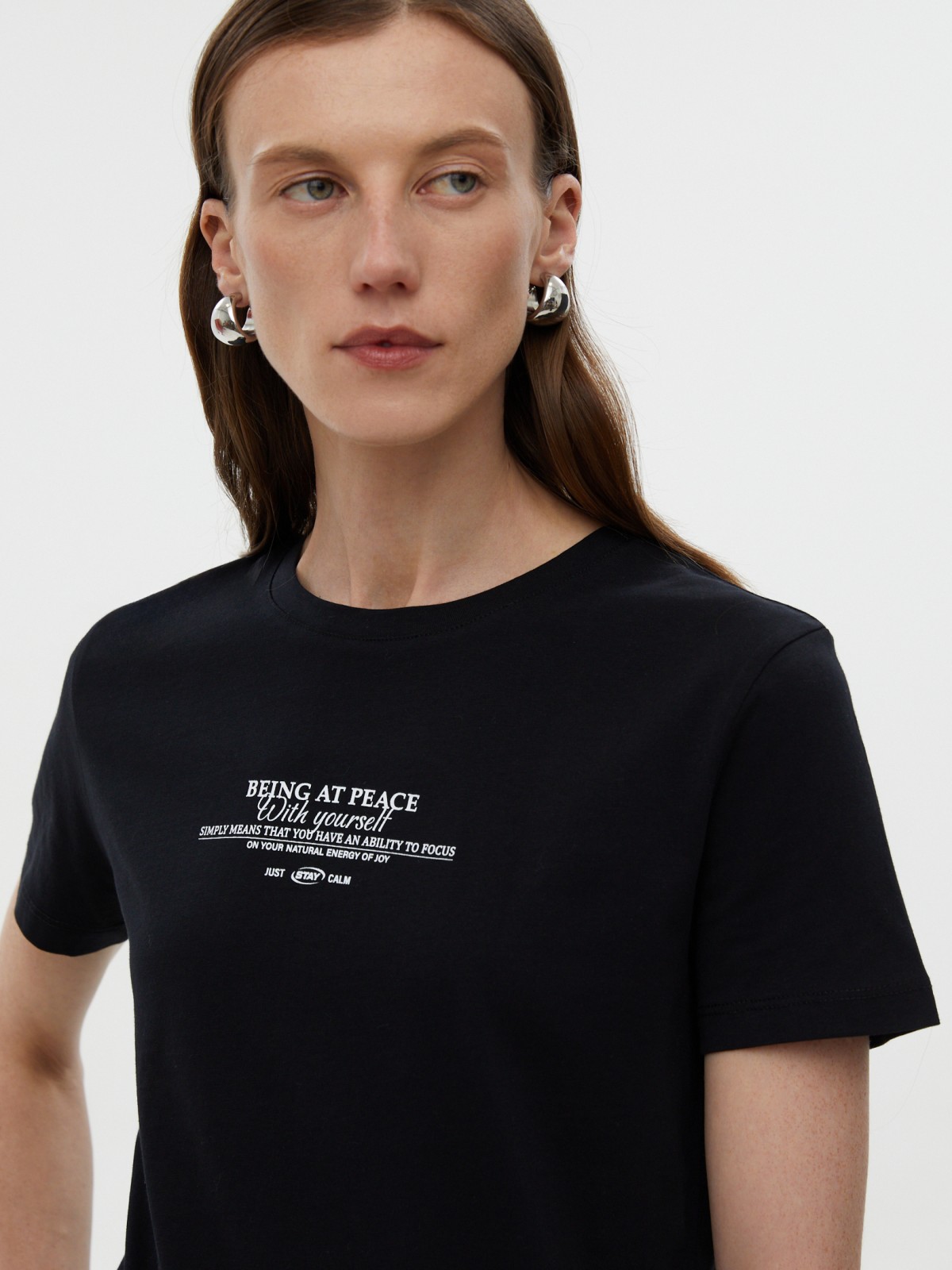 Футболка из хлопка с надписью