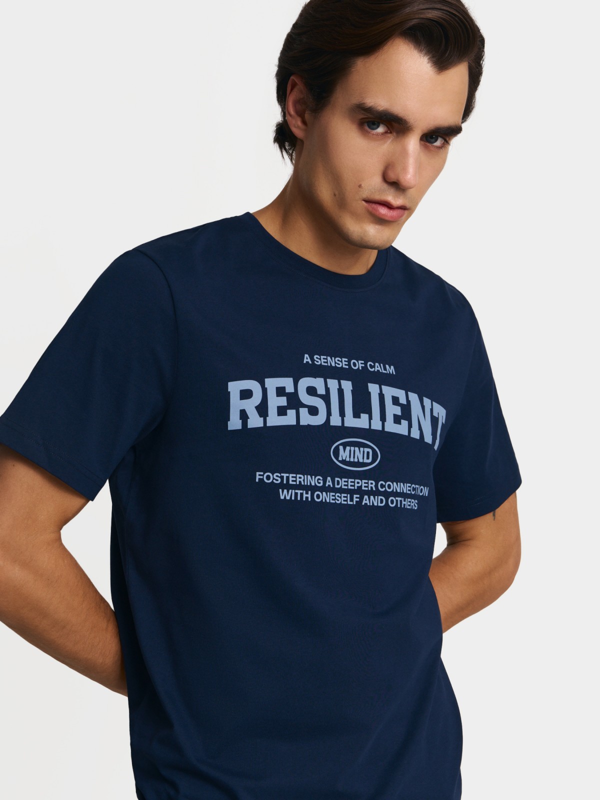 Футболка из хлопка с надписью 