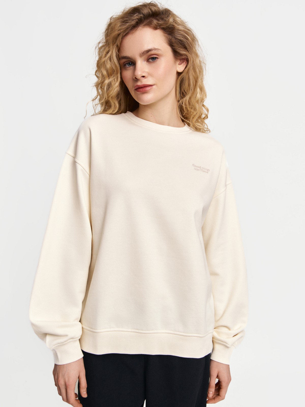 Однотонный трикотажный свитшот