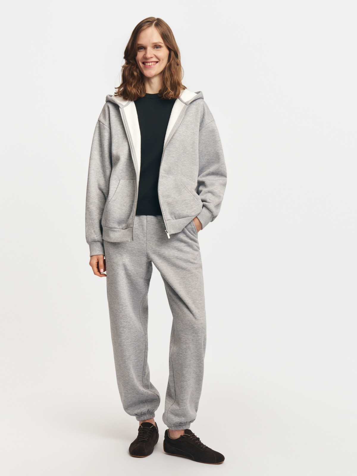 Утеплённая толстовка на молнии с экомехом