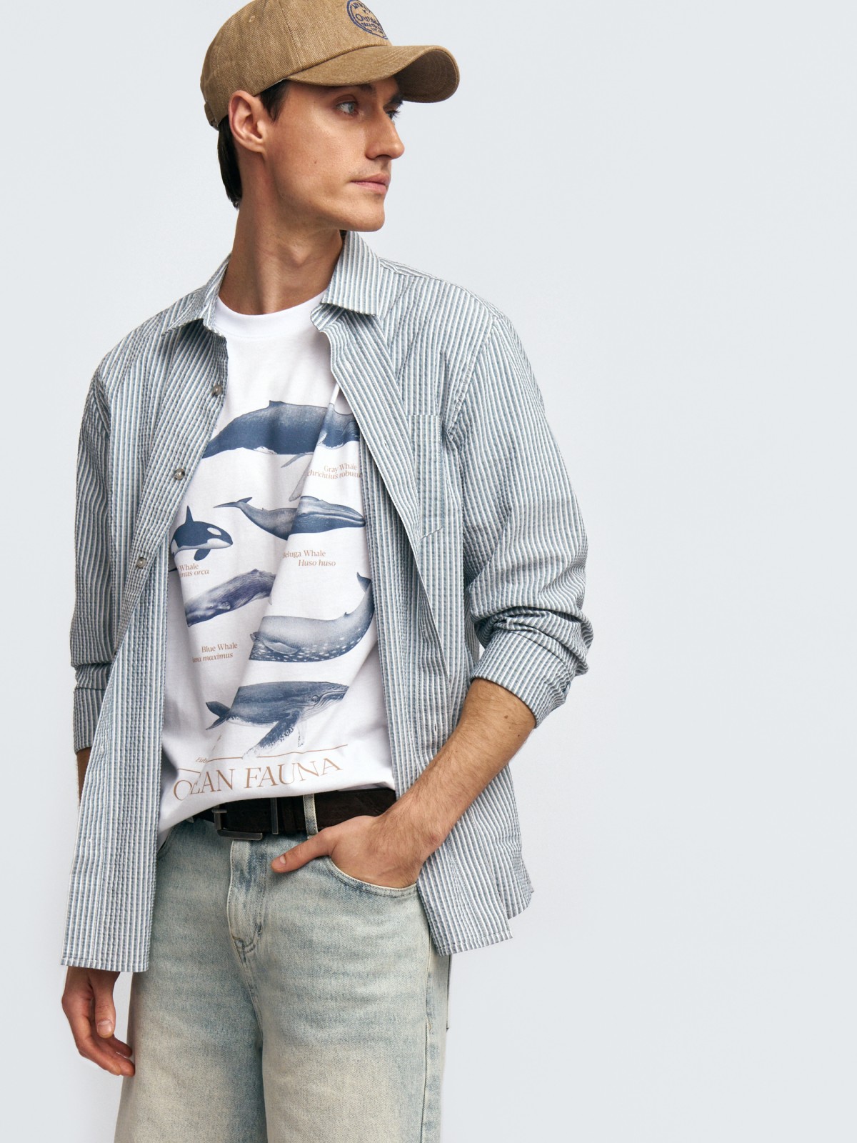 Футболка из хлопка с принтом