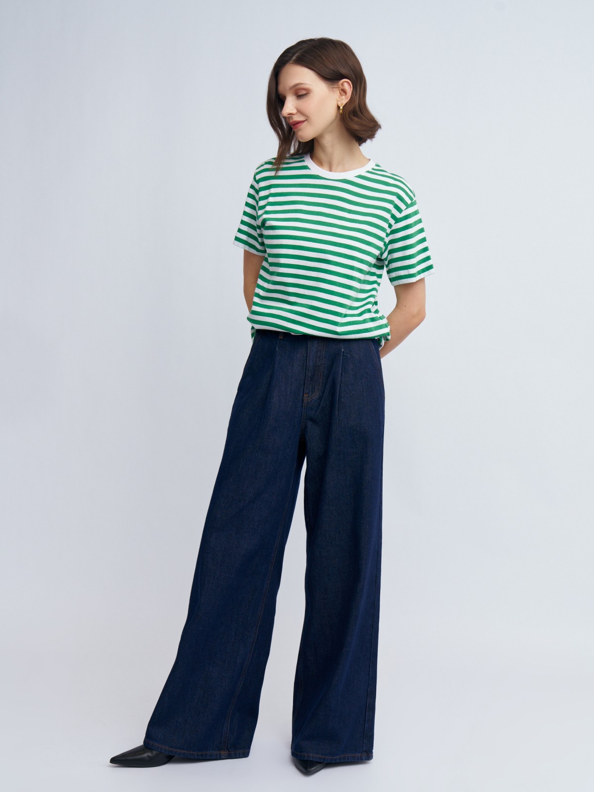 Футболка-тельняшка в полоску из хлопка