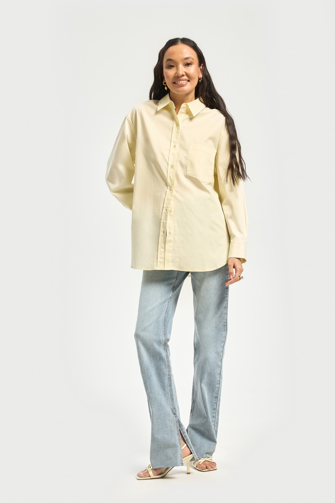 Рубашка из хлопка с карманом