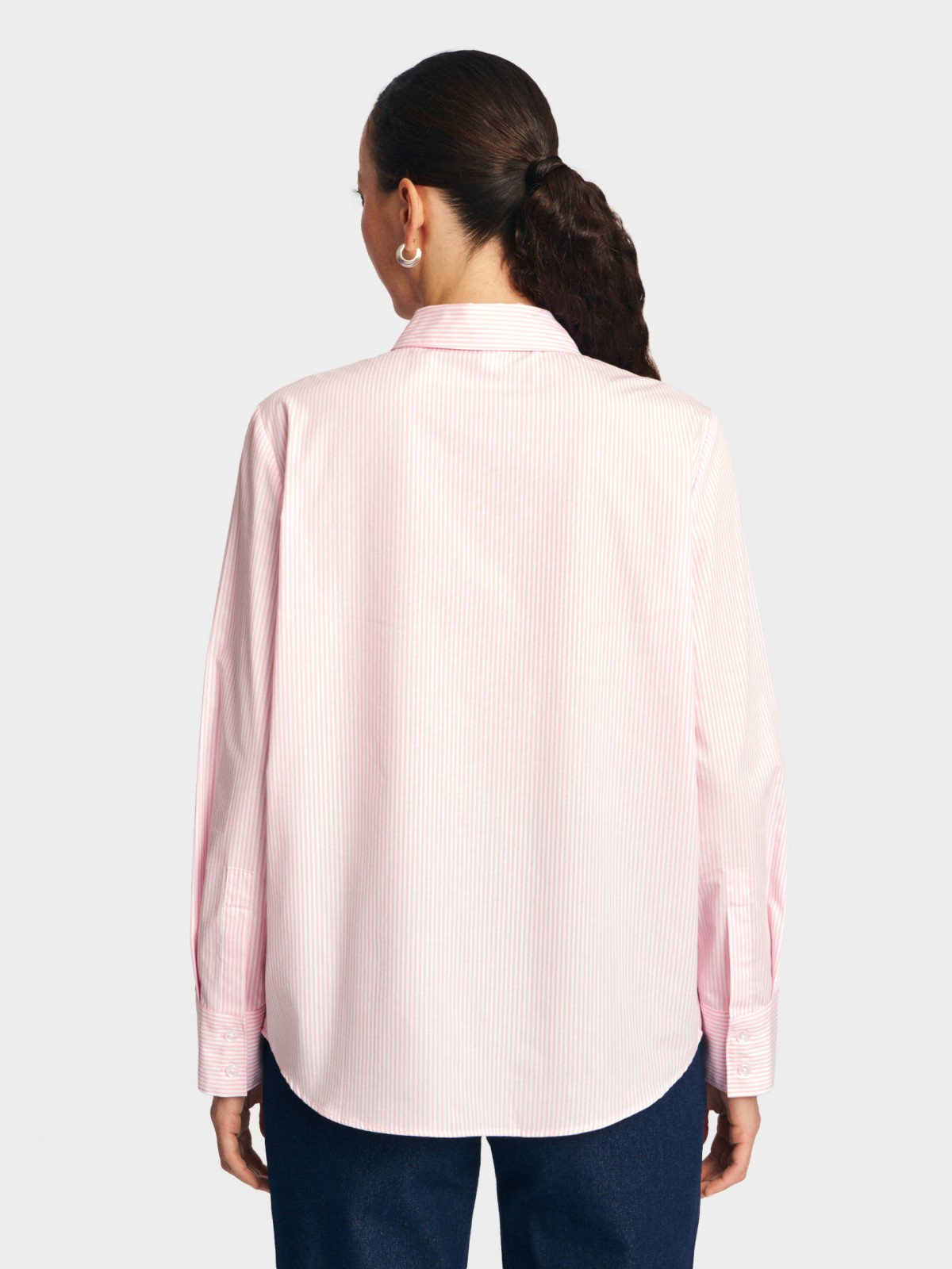 Рубашка прямого силуэта в полоску