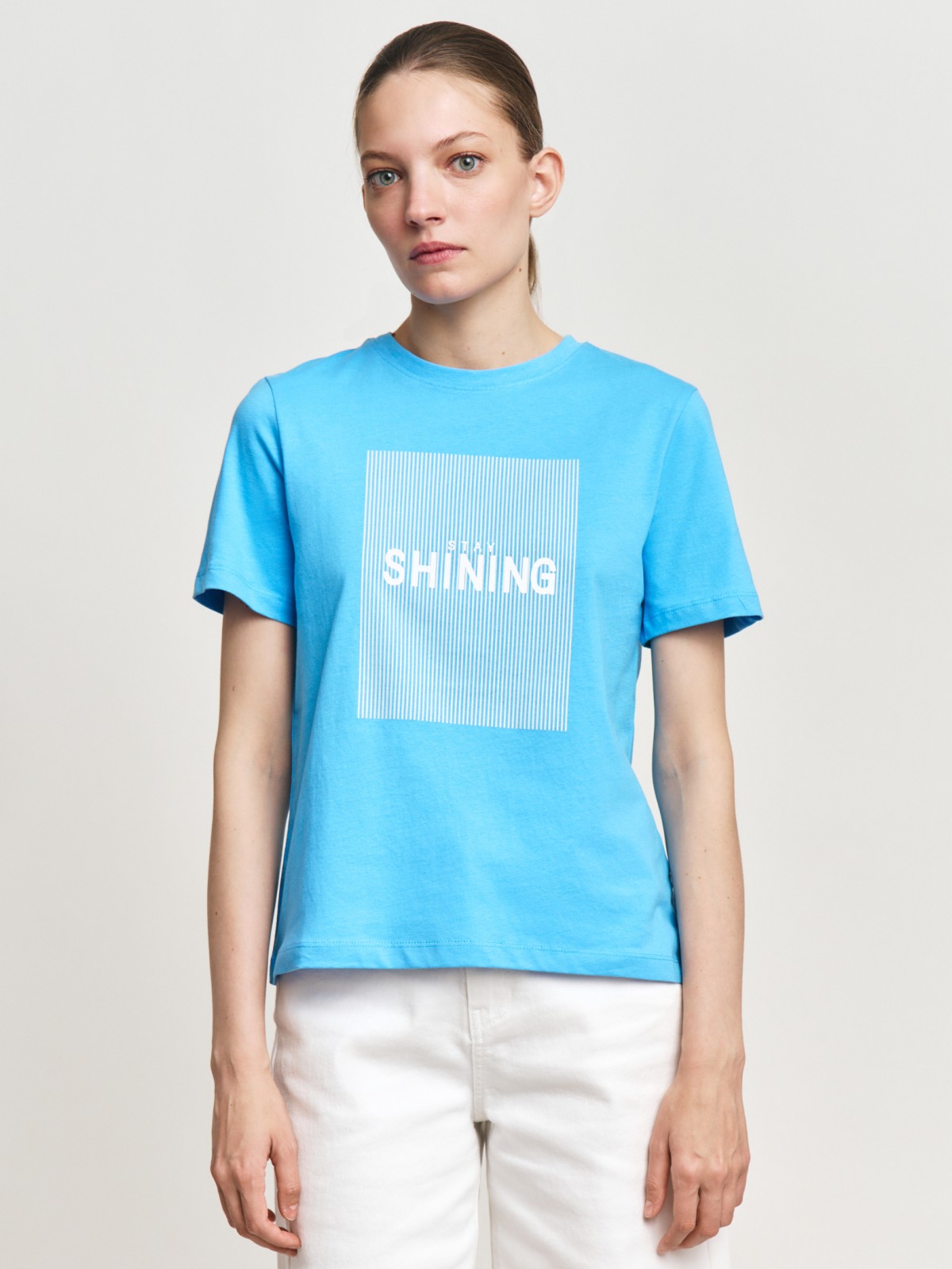 Футболка из хлопка с принтом