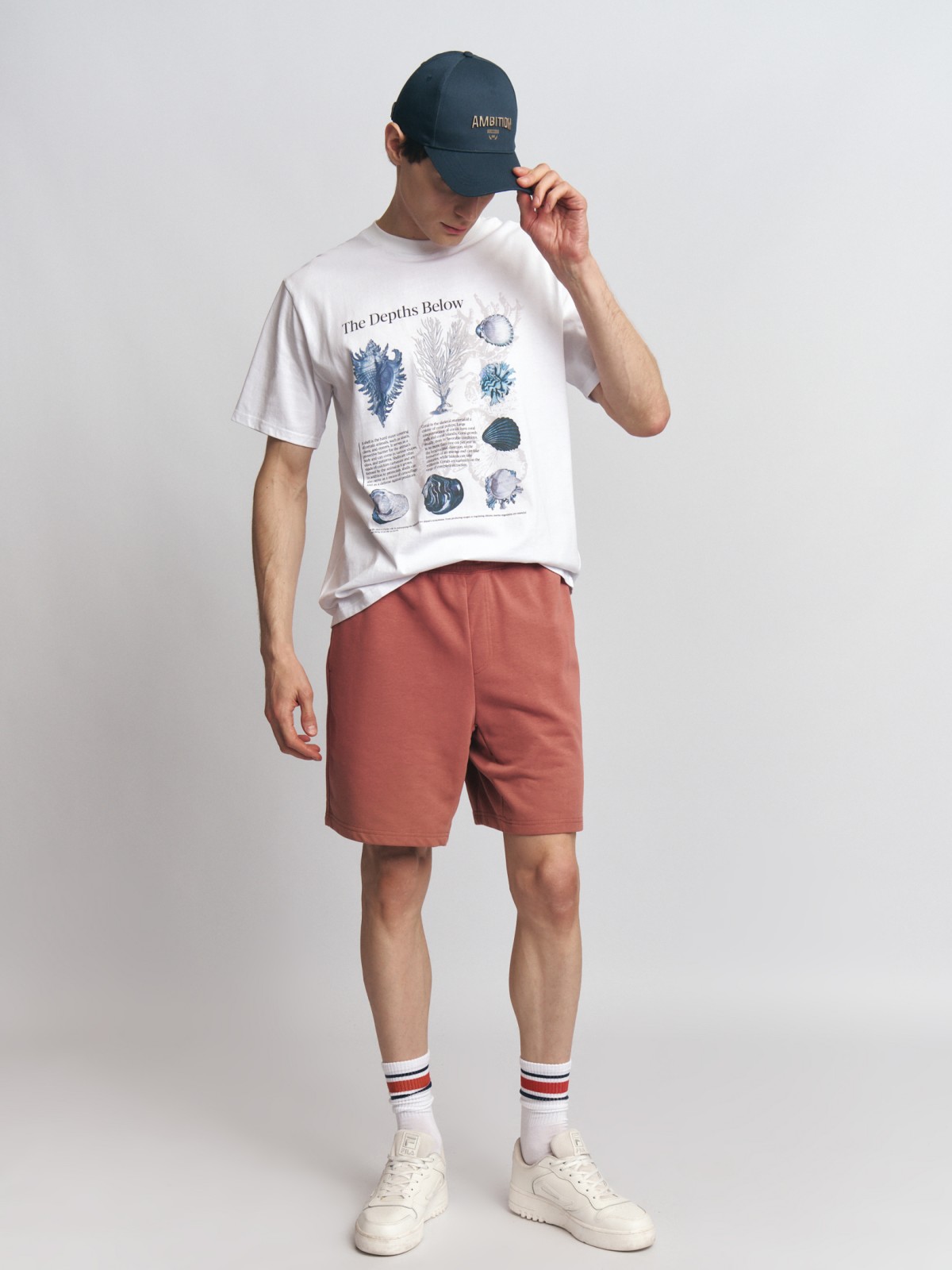 Футболка из хлопка с принтом