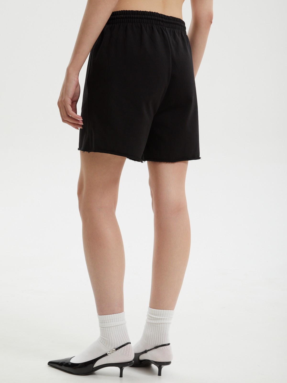 Трикотажные короткие шорты из хлопка