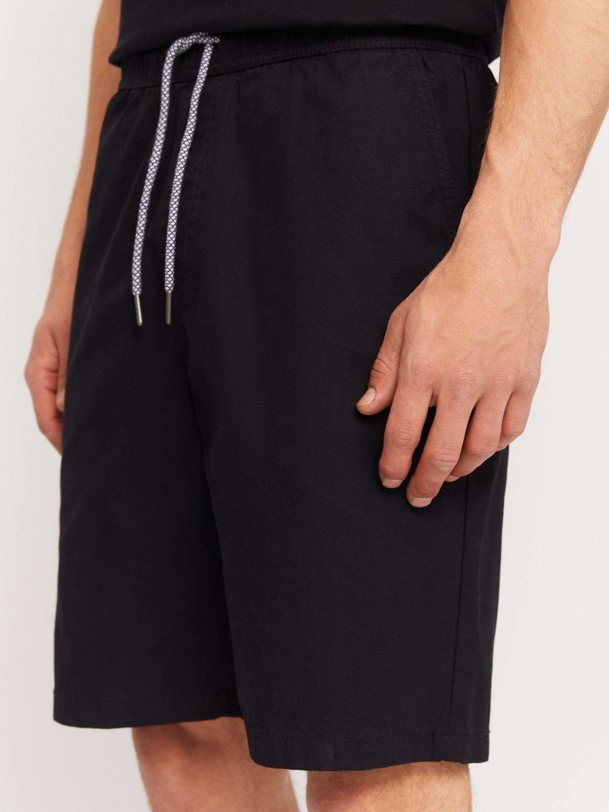 Удлинённые шорты на резинке из хлопка