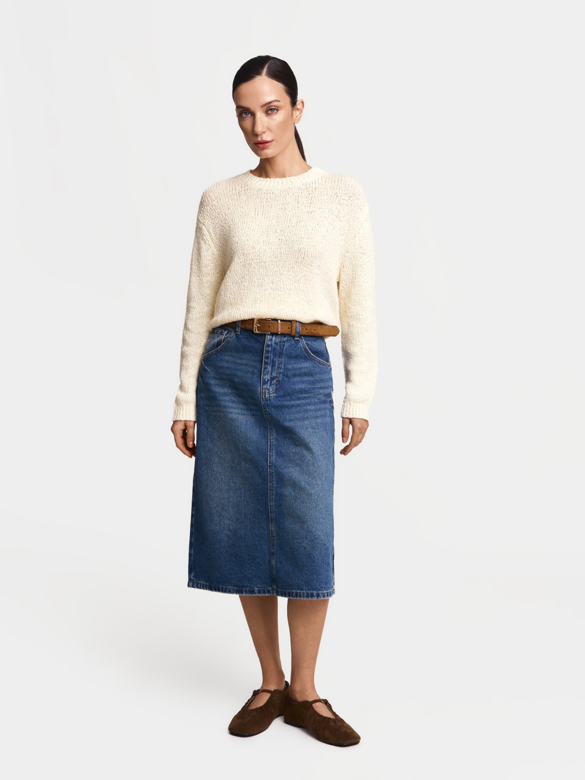 Вязаный джемпер с длинным рукавом