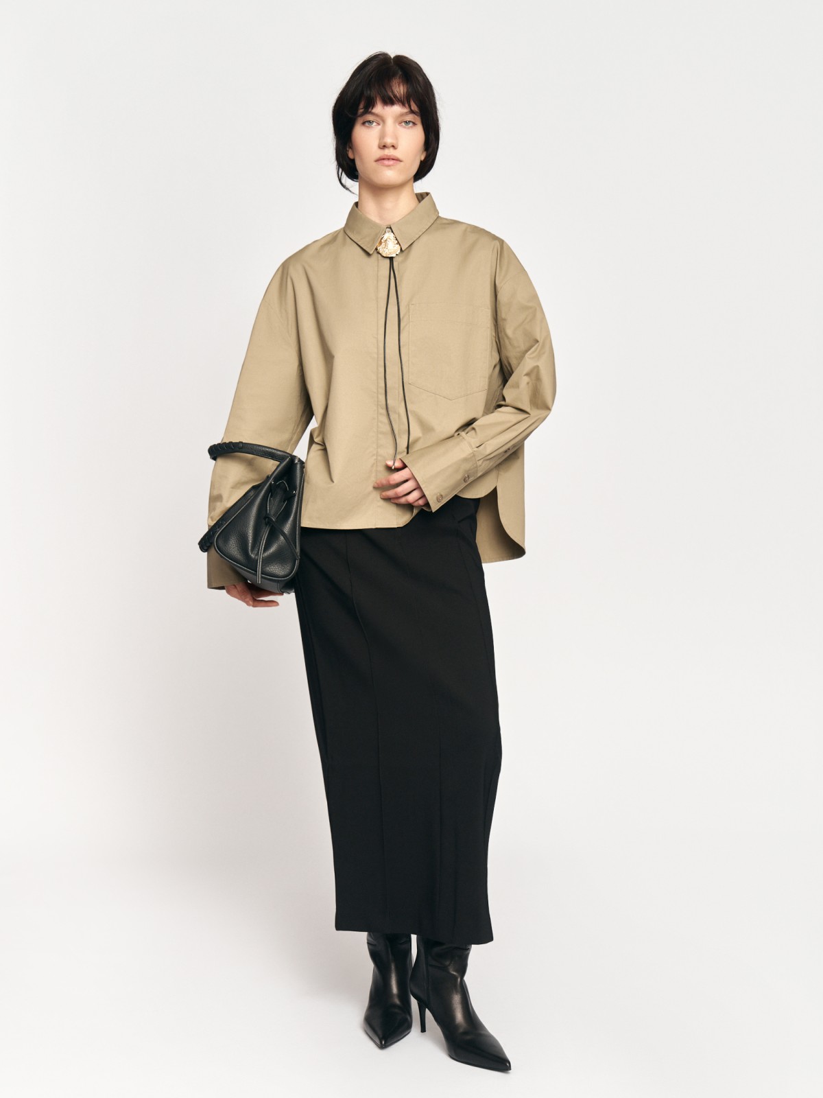 Рубашка из хлопка с длинным рукавом