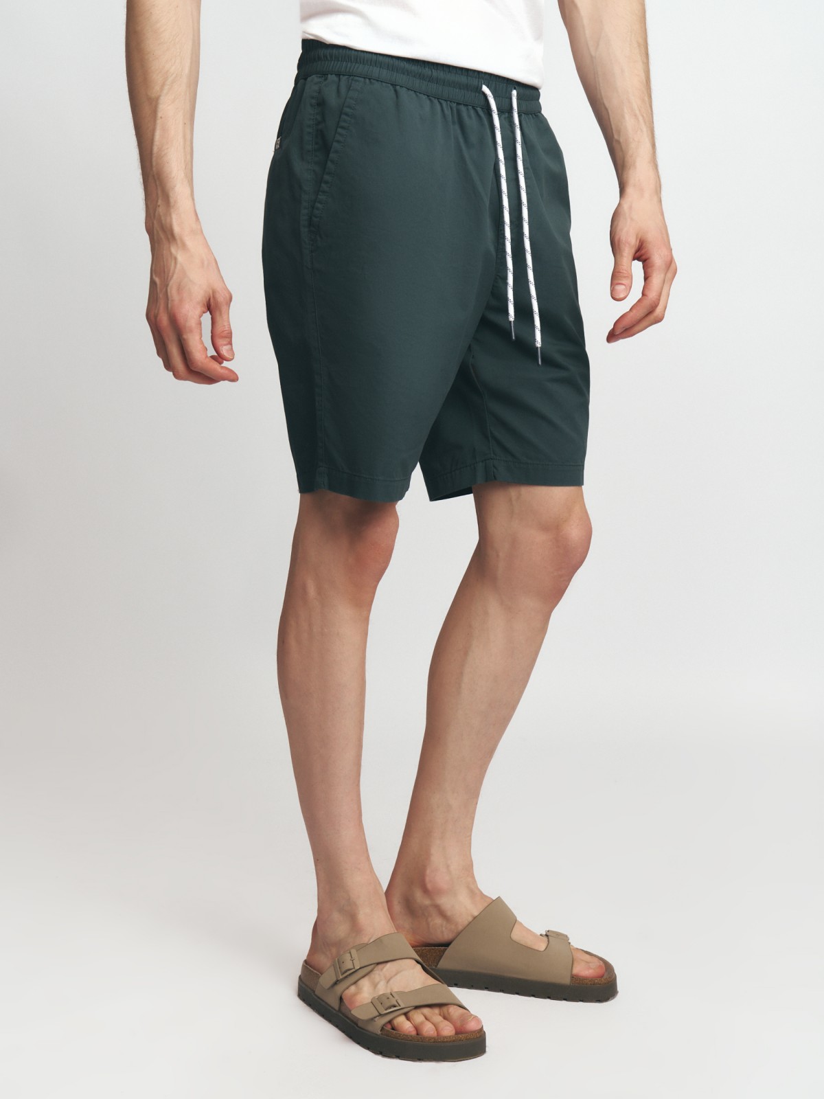 Удлинённые шорты на резинке из хлопка