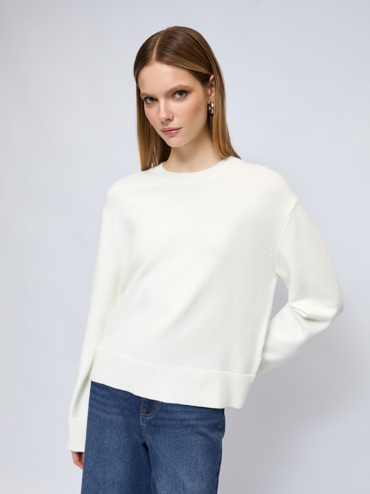 Вязаный джемпер с длинным рукавом