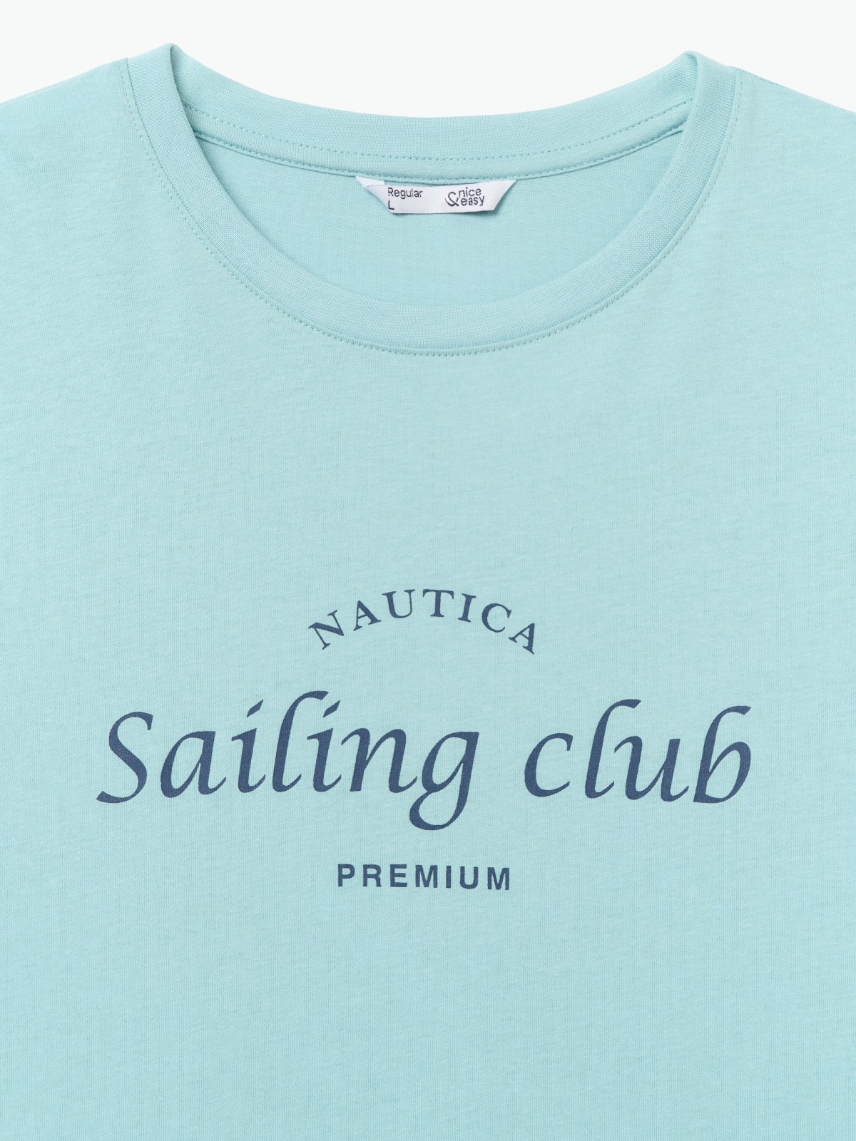 Футболка из хлопка с принтом-надписью