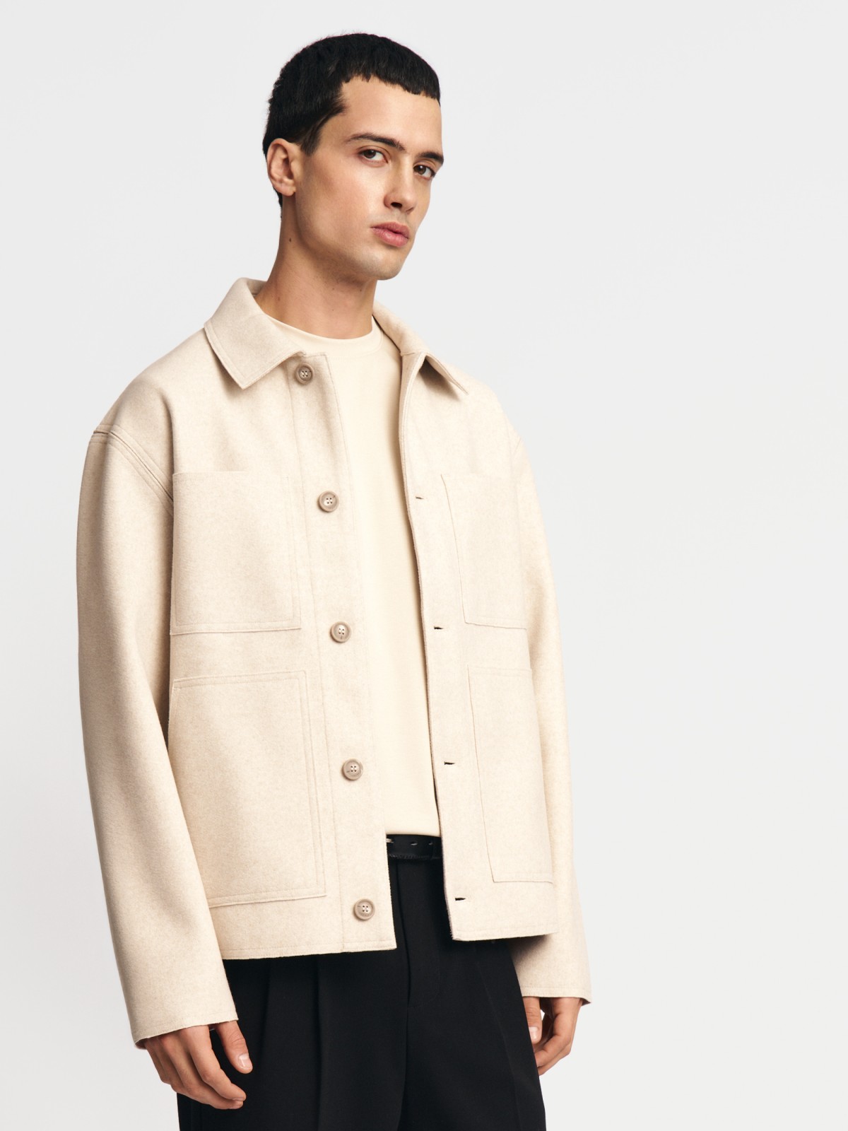 Куртка-рубашка оверсайз с карманами