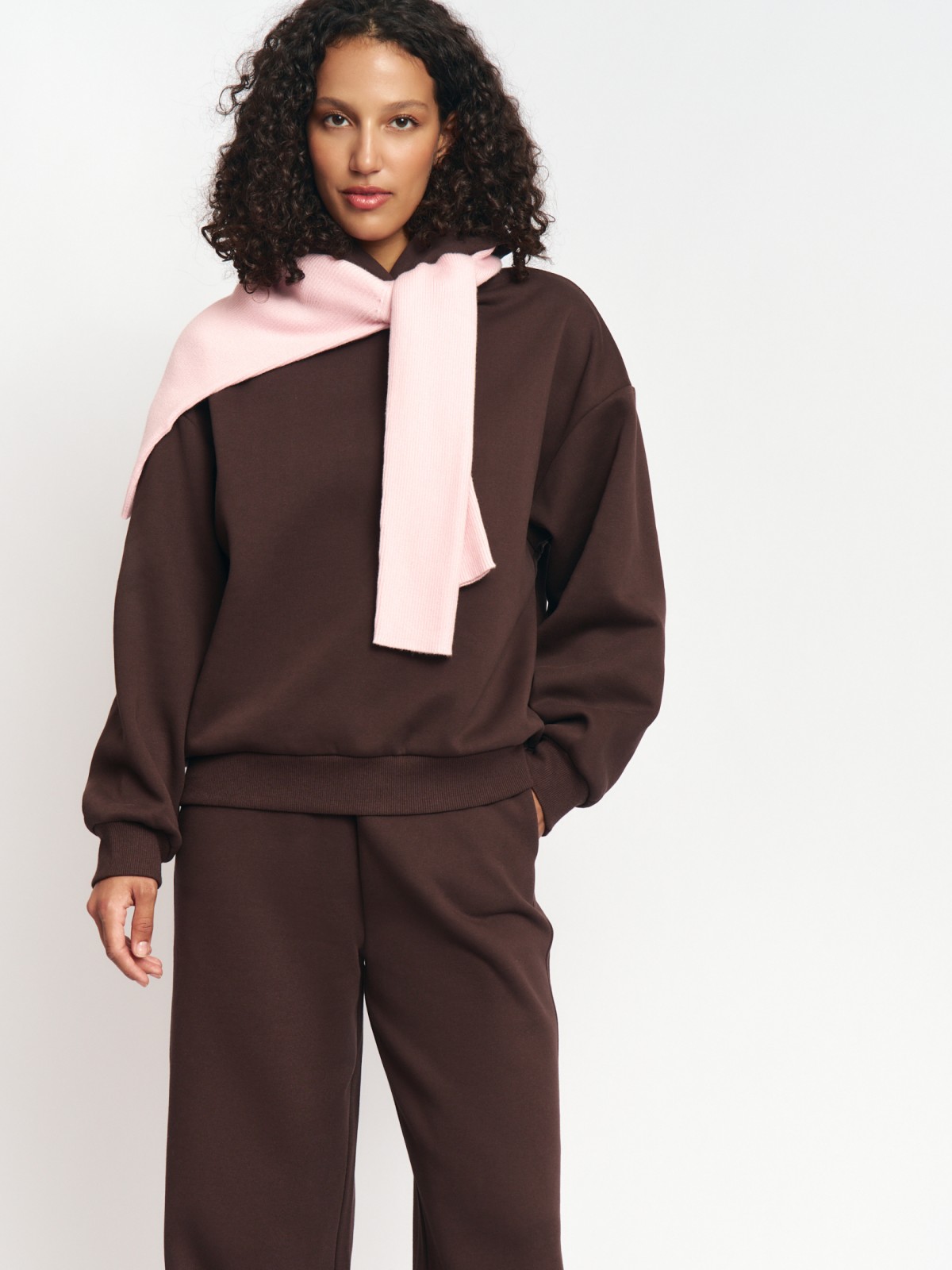 Утеплённый худи с начёсом и капюшоном