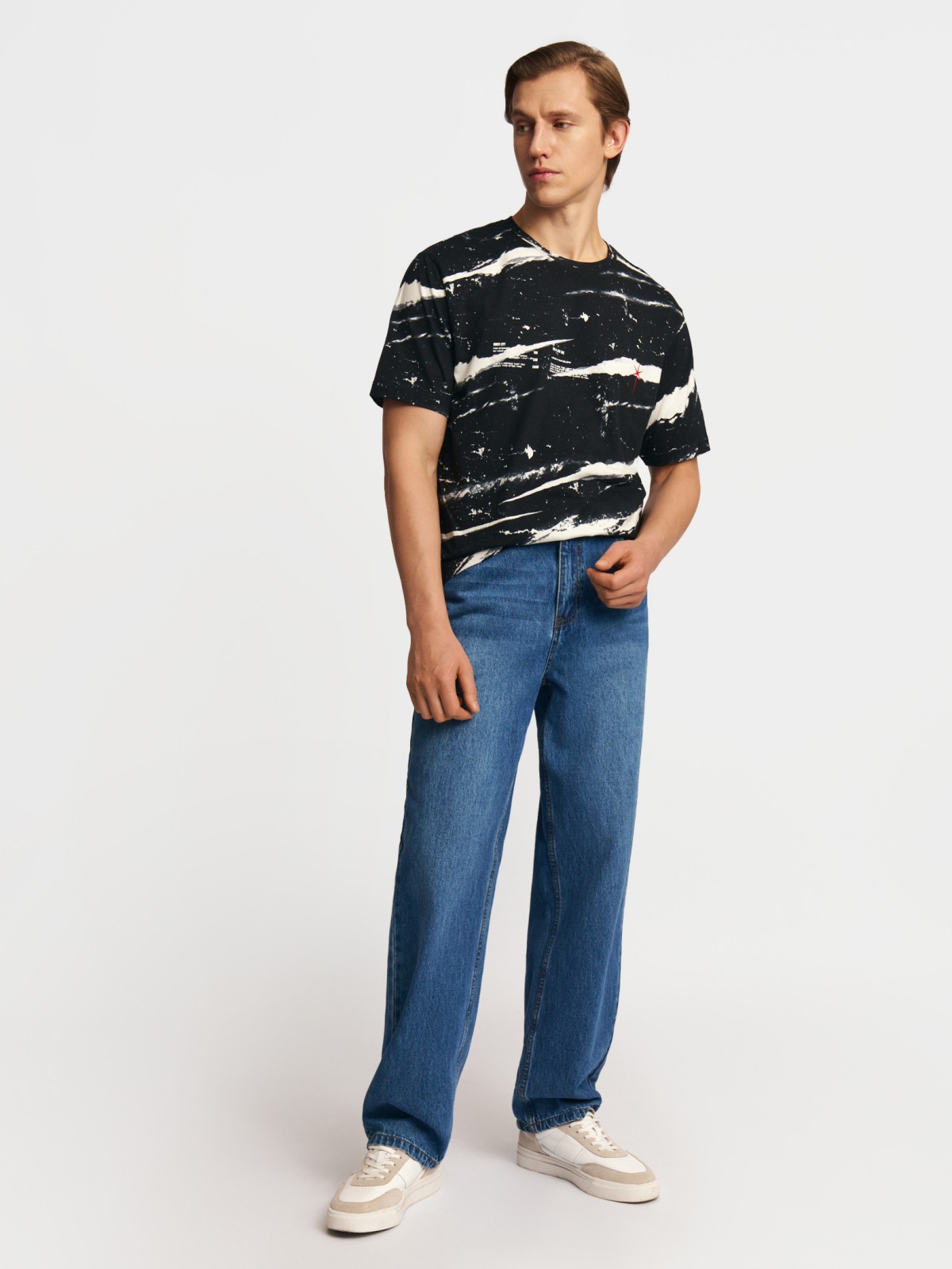 Футболка из хлопка с принтом