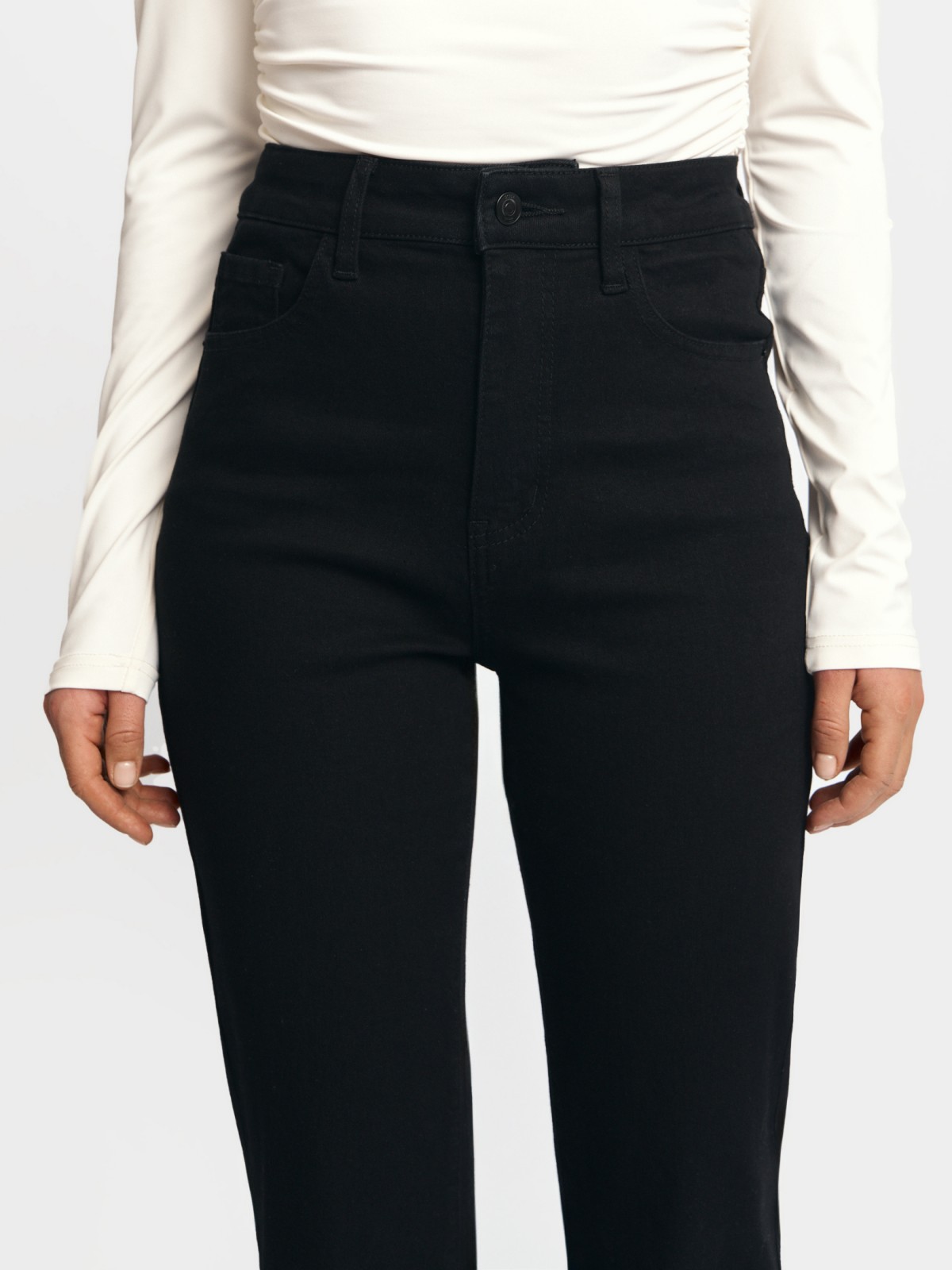 Джинсы силуэта Bootcut с высокой посадкой