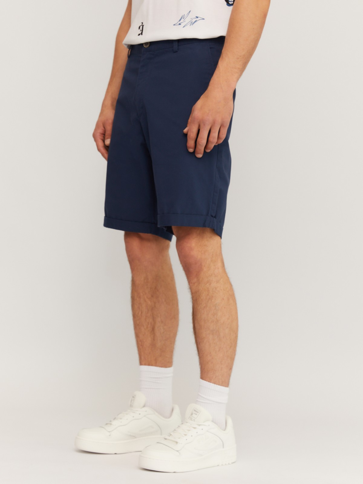 Шорты из хлопка с отворотами