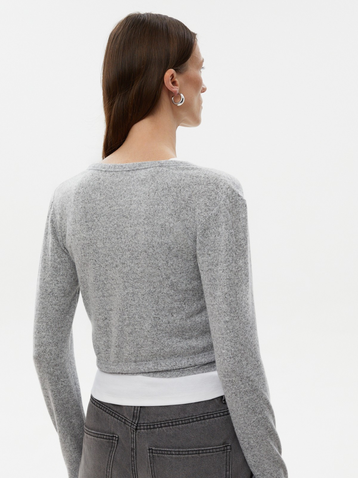 Трикотажный джемпер с запахом