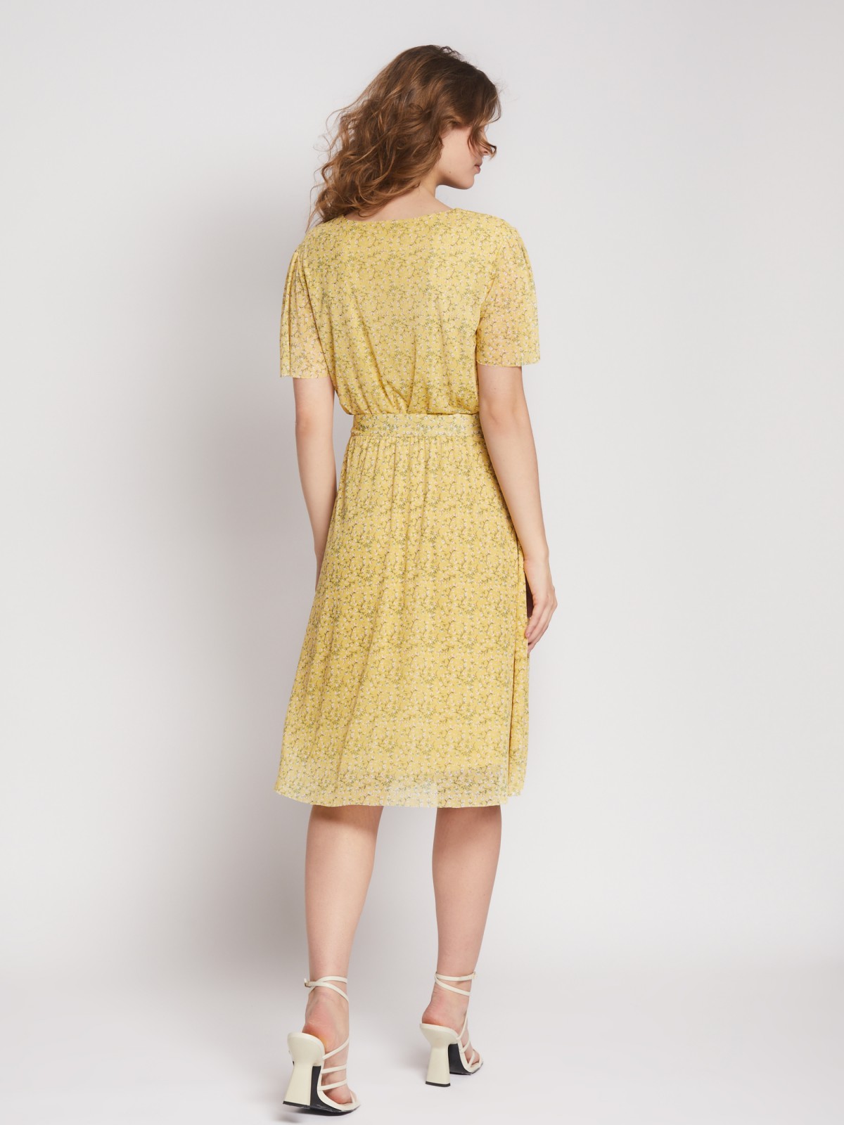 Платье кроеное zolla 223218159022, цвет светло-желтый, размер XS - фото 6