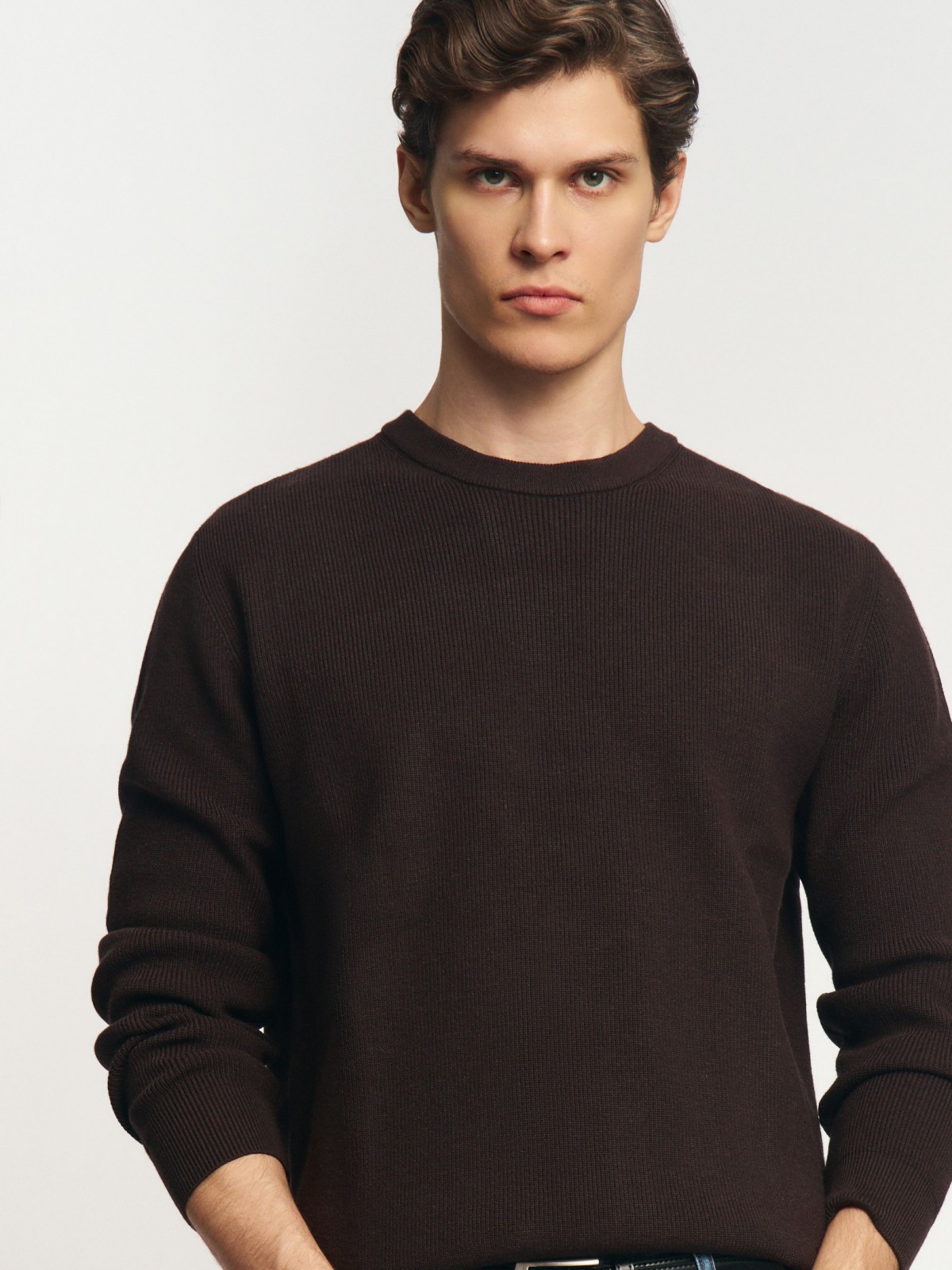 Трикотажный джемпер с длинным рукавом