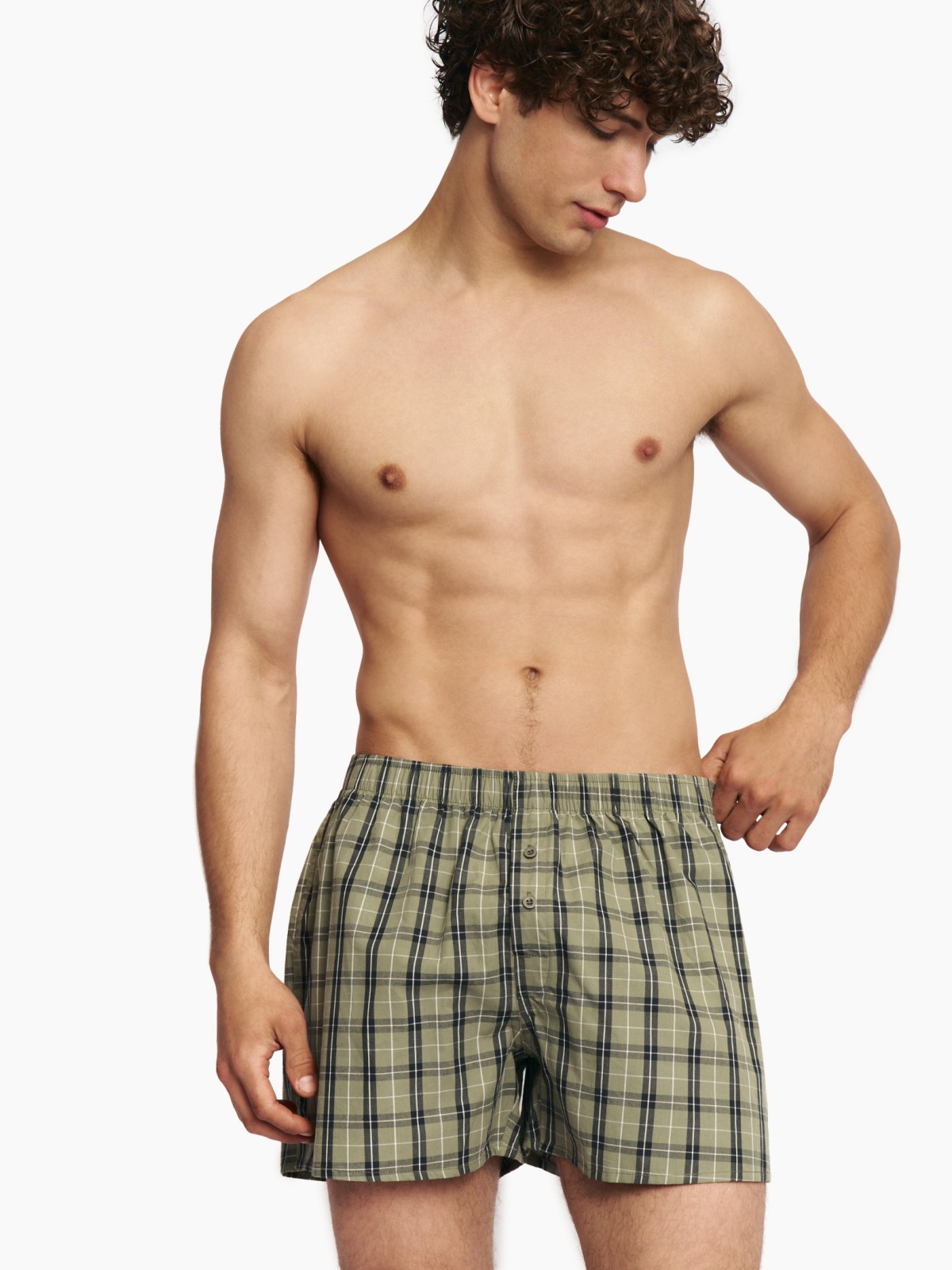 Семейные трусы из хлопка в клетку