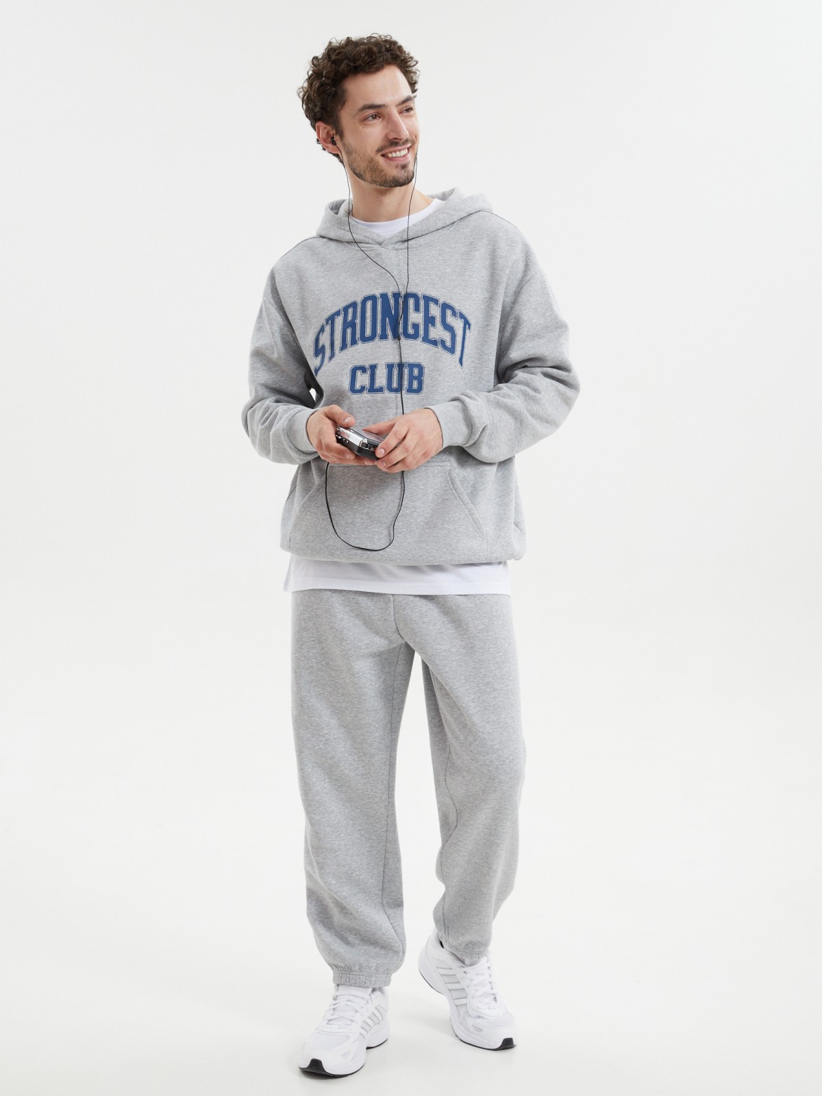 Худи с капюшоном и принтом